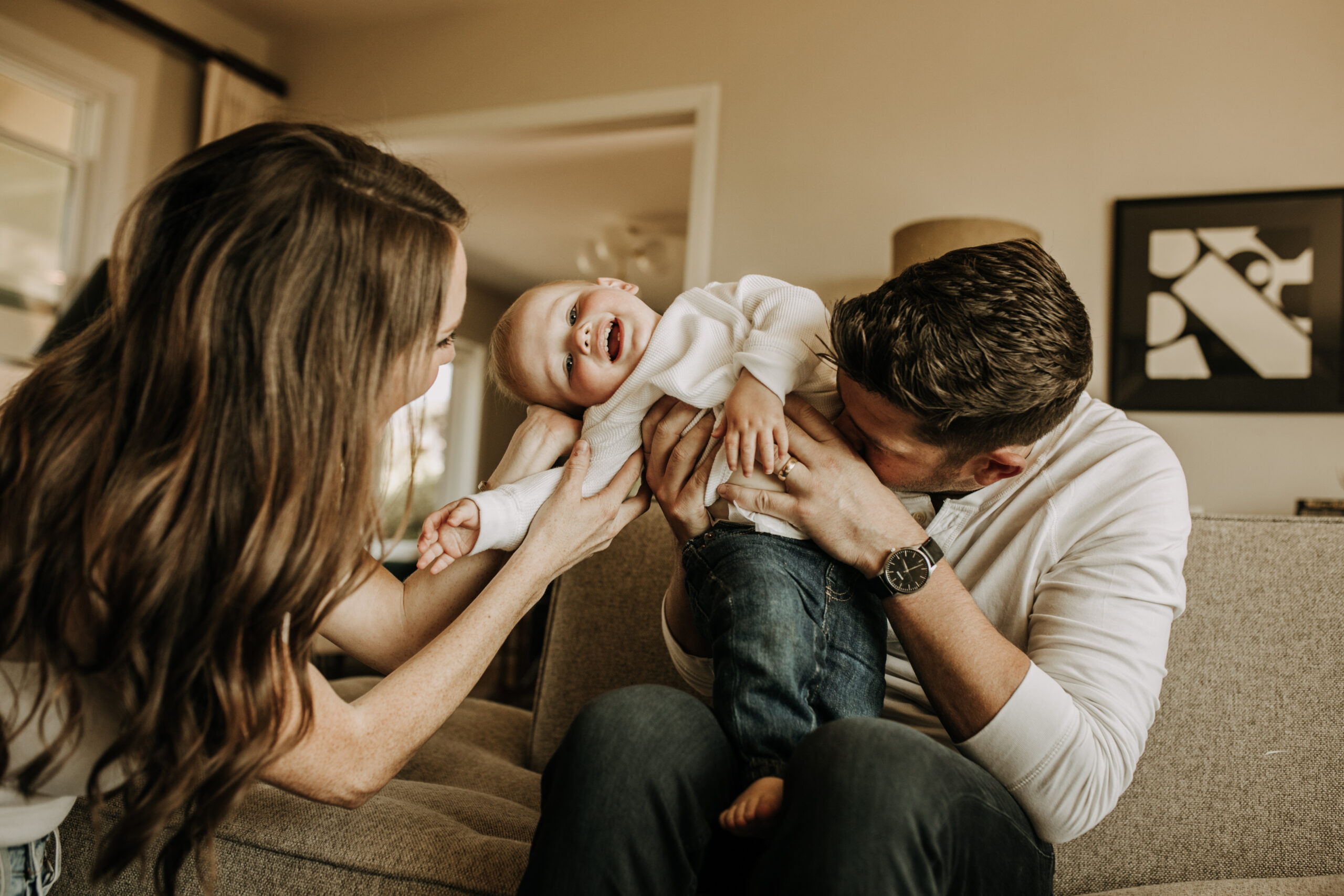 warm in home family session family photos in home family photos San Diego family photographer Sabrina kinsella