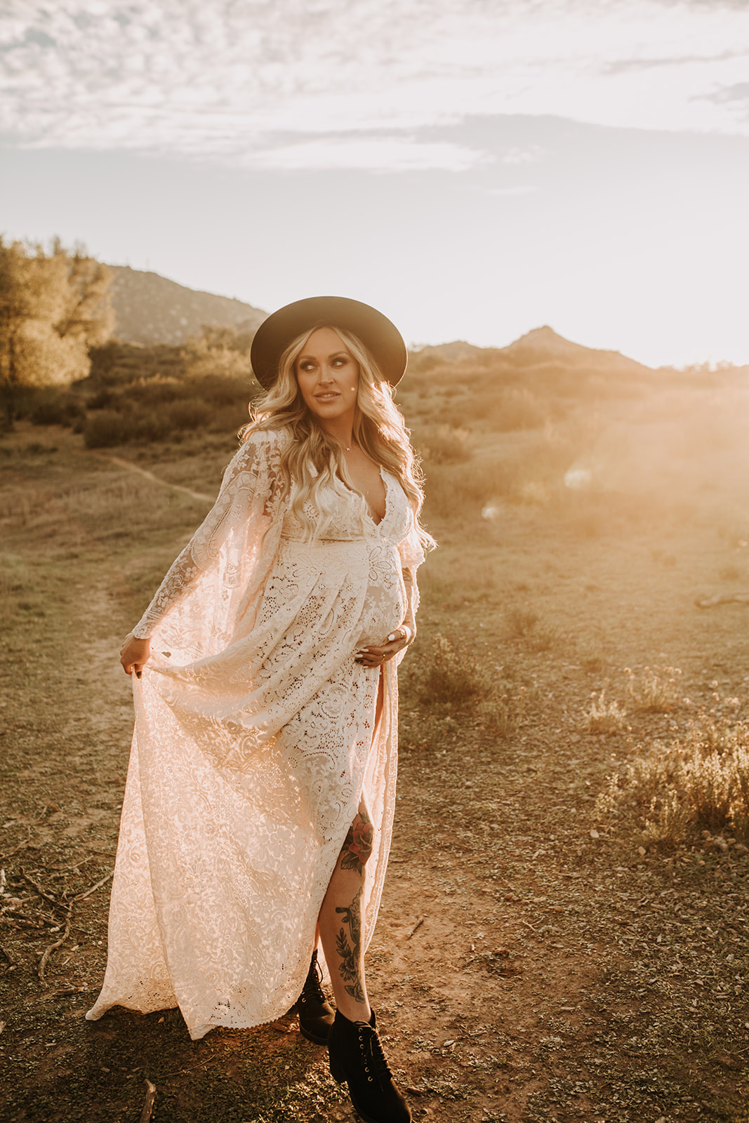 maternity photos outdoor maternity maternity fashion white dress maternity photoshoot inspo San Diego maternity photographer Sabrina Kinsella