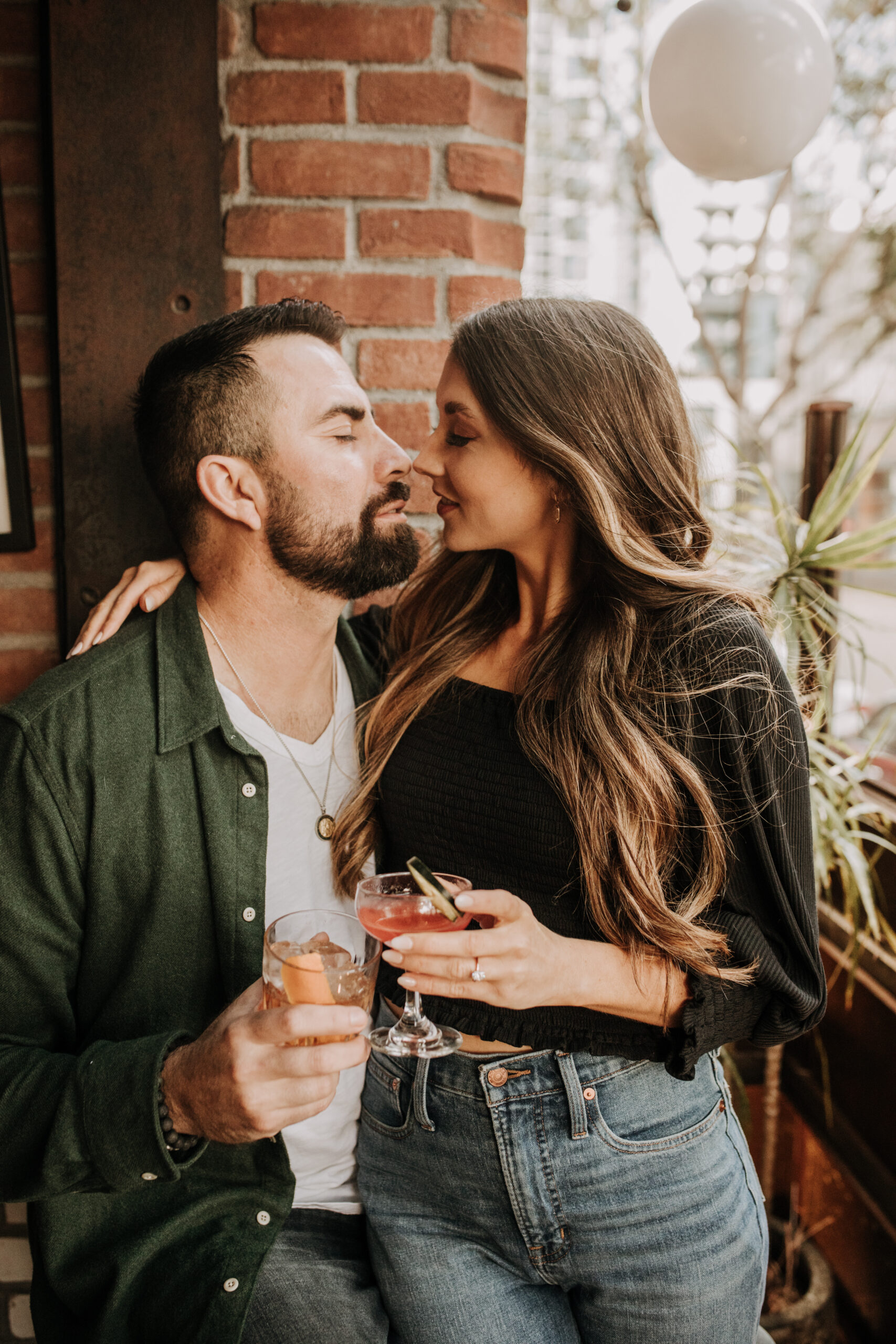 engagement photos outdoor engagement photos downtown city photos San Diego engagement photographer Sabrina Kinsella