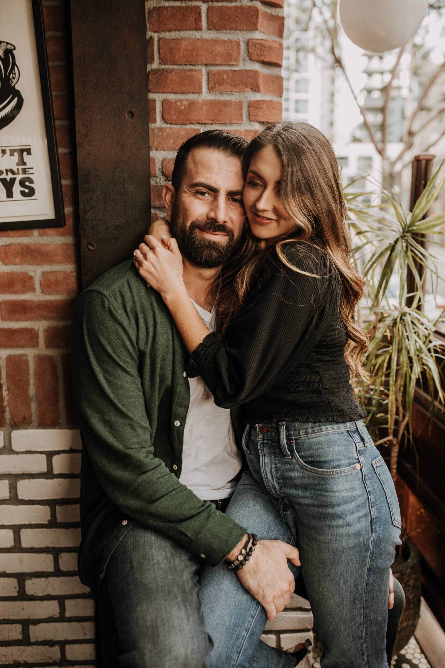 engagement photos outdoor engagement photos downtown city photos San Diego engagement photographer Sabrina Kinsella