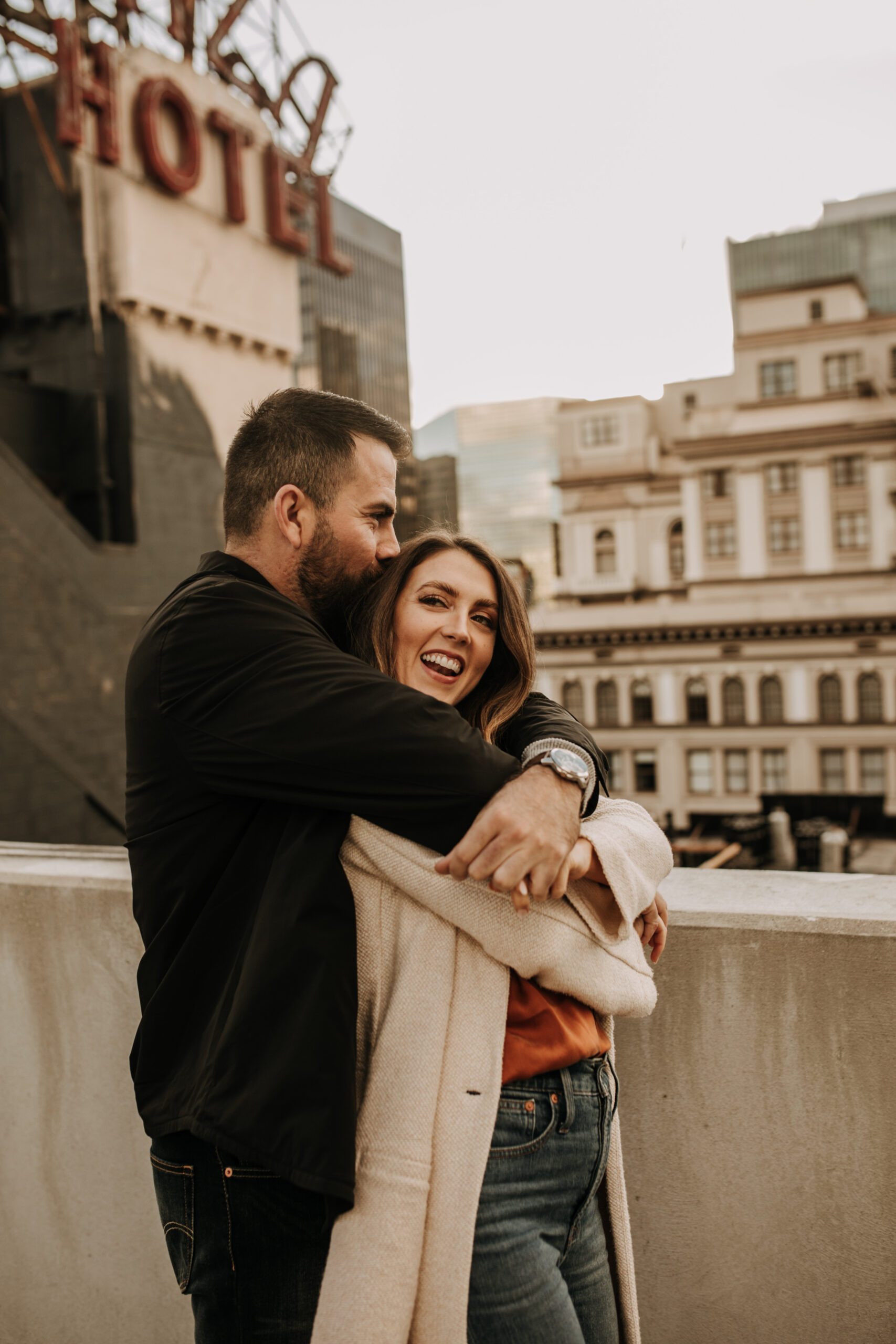 engagement photos outdoor engagement photos downtown city photos San Diego engagement photographer Sabrina Kinsella