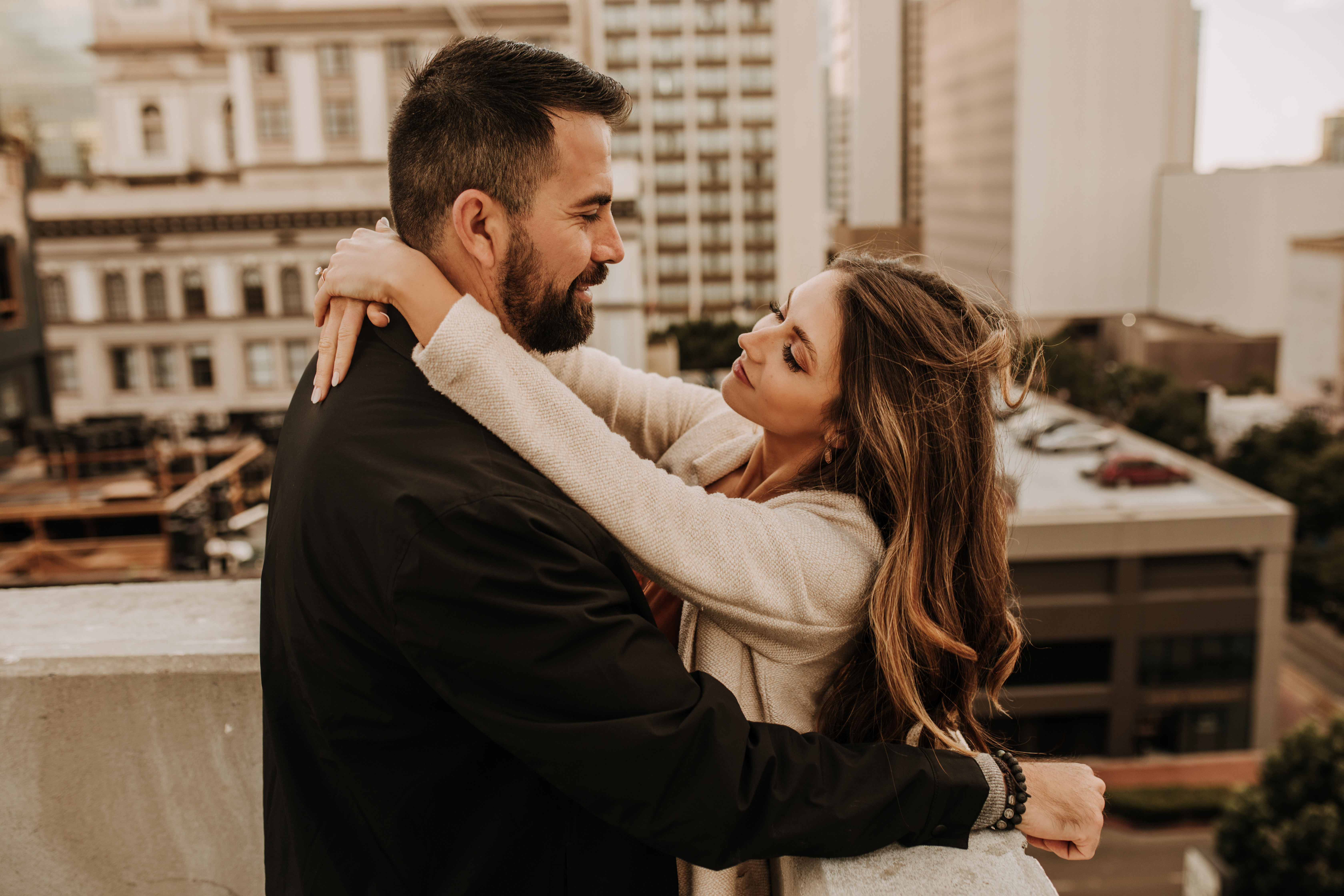 engagement photos outdoor engagement photos downtown city photos San Diego engagement photographer Sabrina Kinsella  