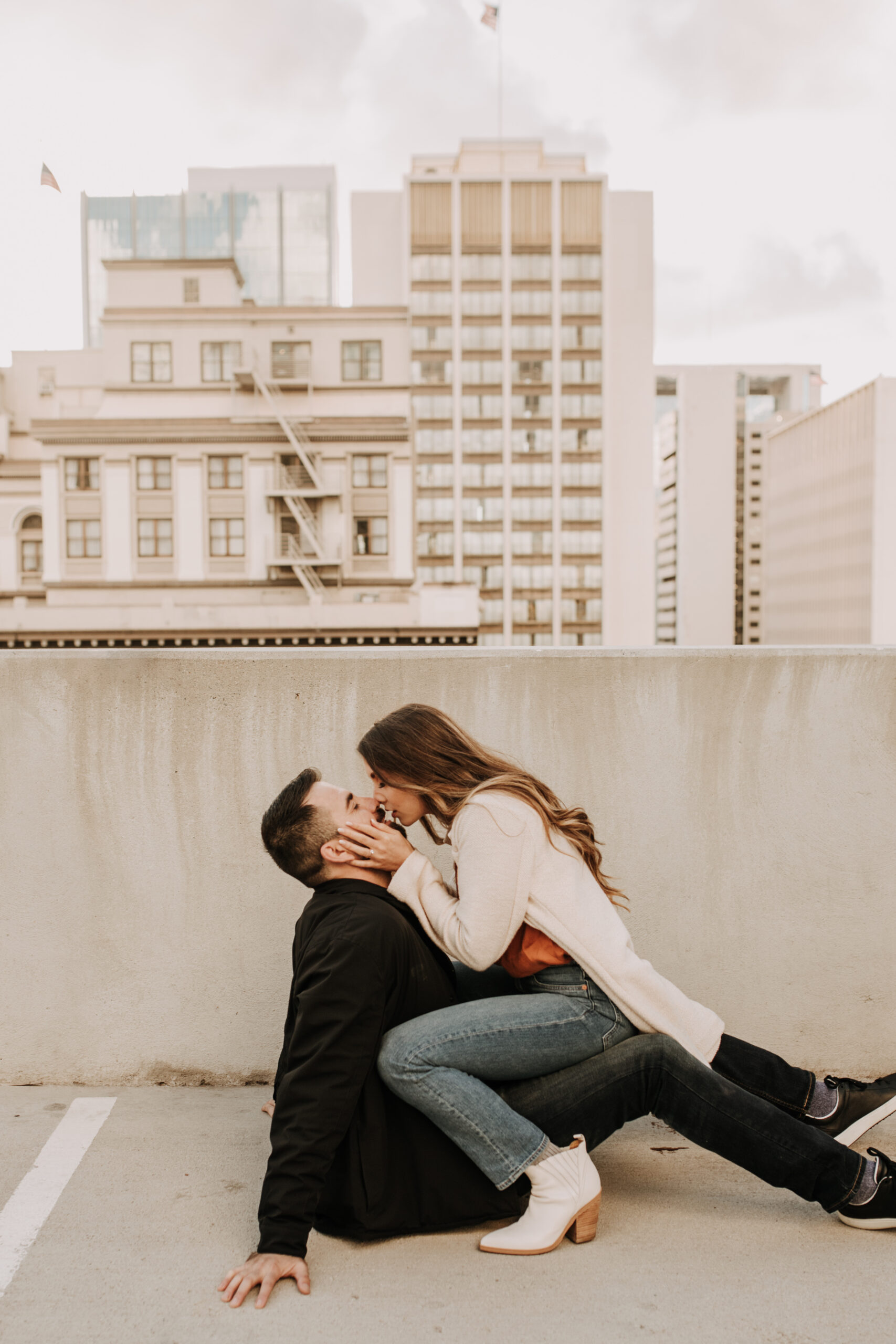 engagement photos outdoor engagement photos downtown city photos San Diego engagement photographer Sabrina Kinsella