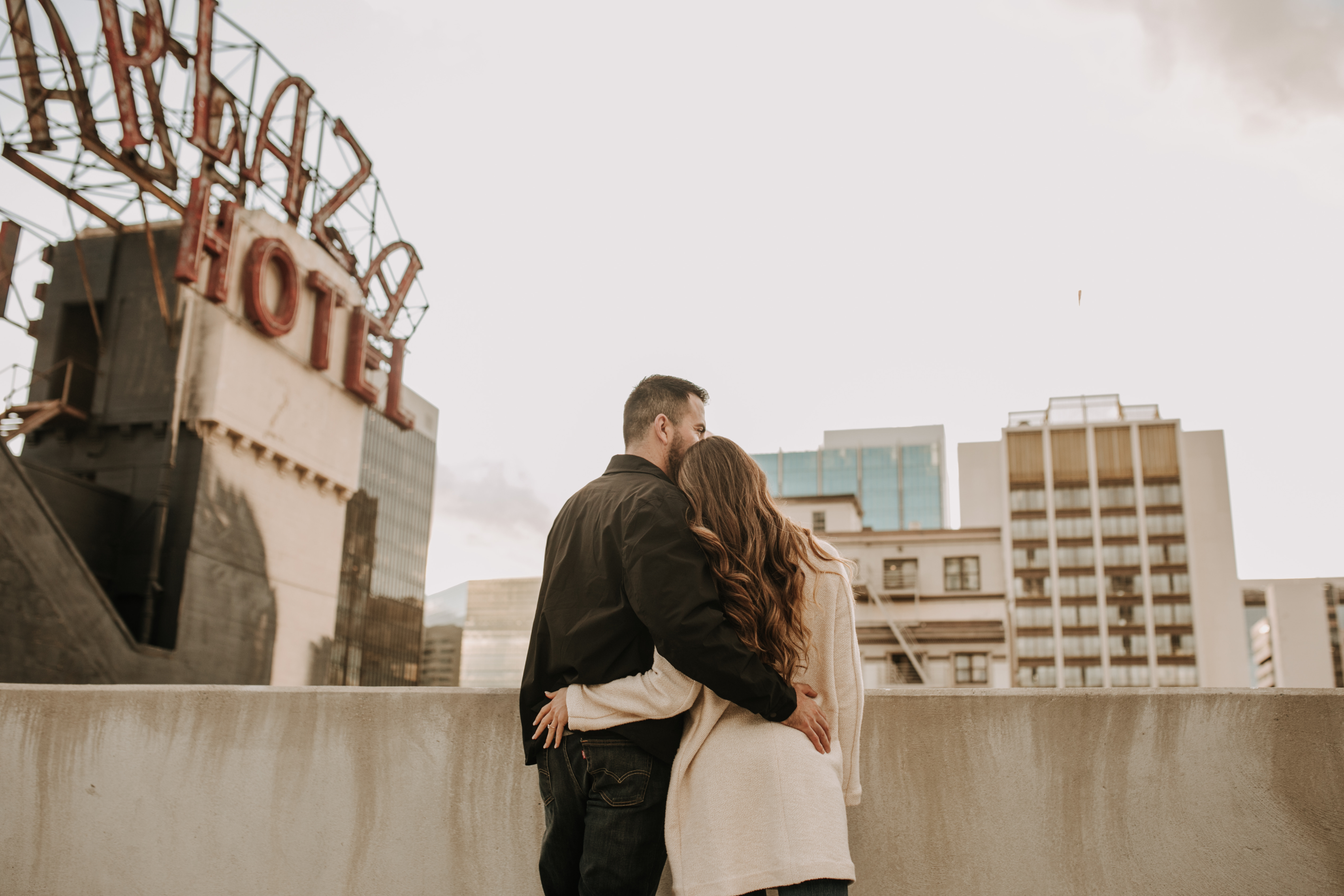 engagement photos outdoor engagement photos downtown city photos San Diego engagement photographer Sabrina Kinsella  