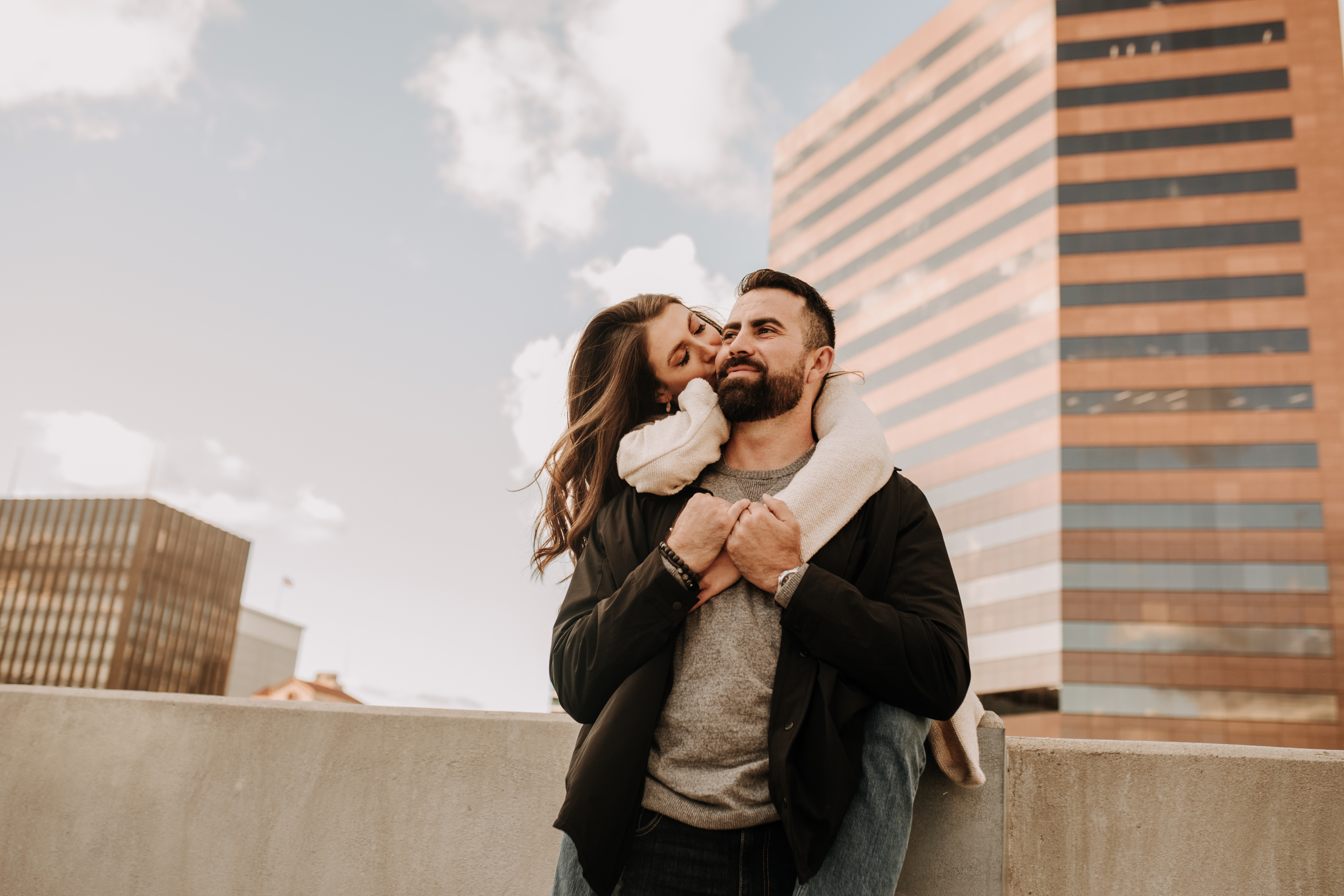 engagement photos outdoor engagement photos downtown city photos San Diego engagement photographer Sabrina Kinsella  