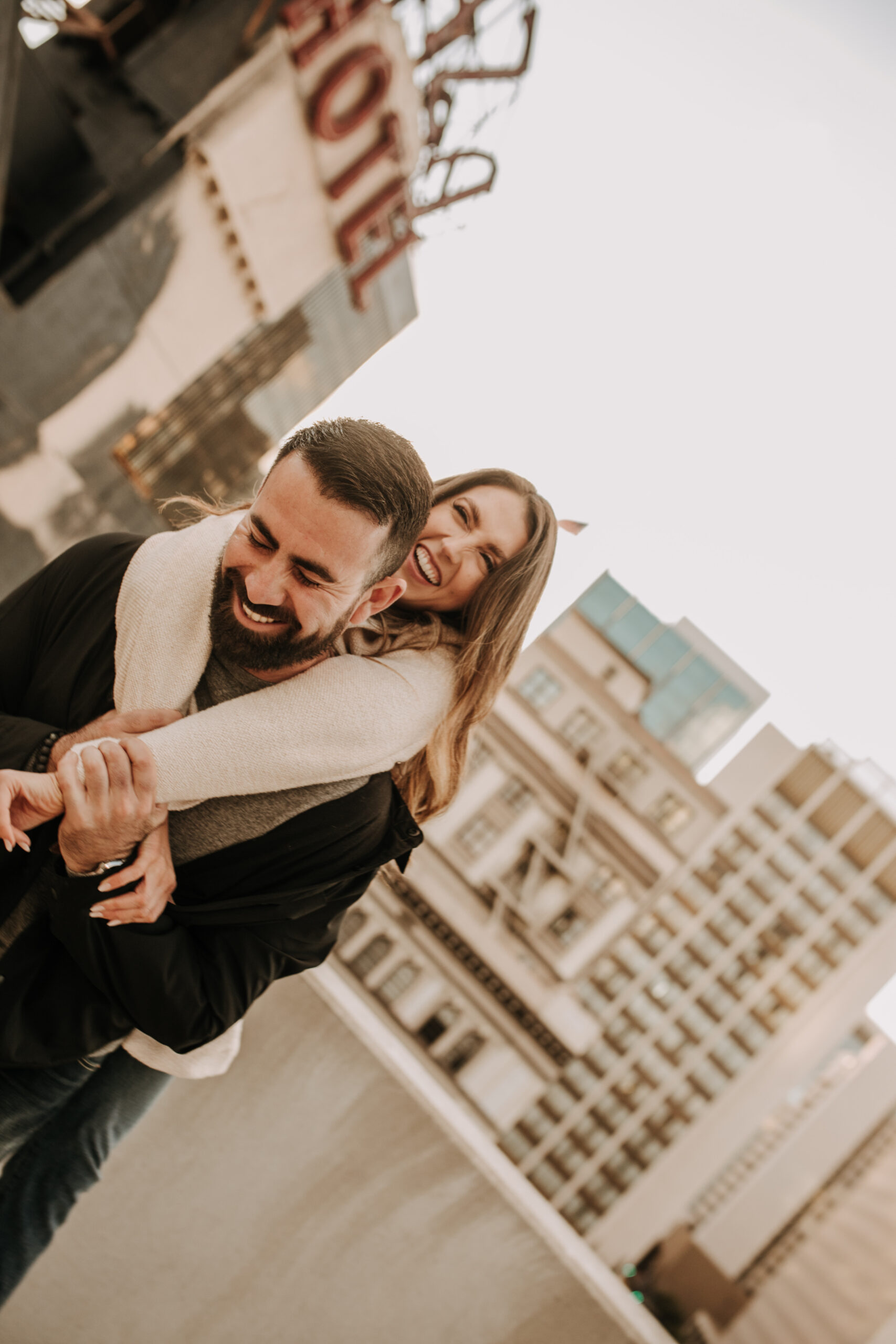 engagement photos outdoor engagement photos downtown city photos San Diego engagement photographer Sabrina Kinsella