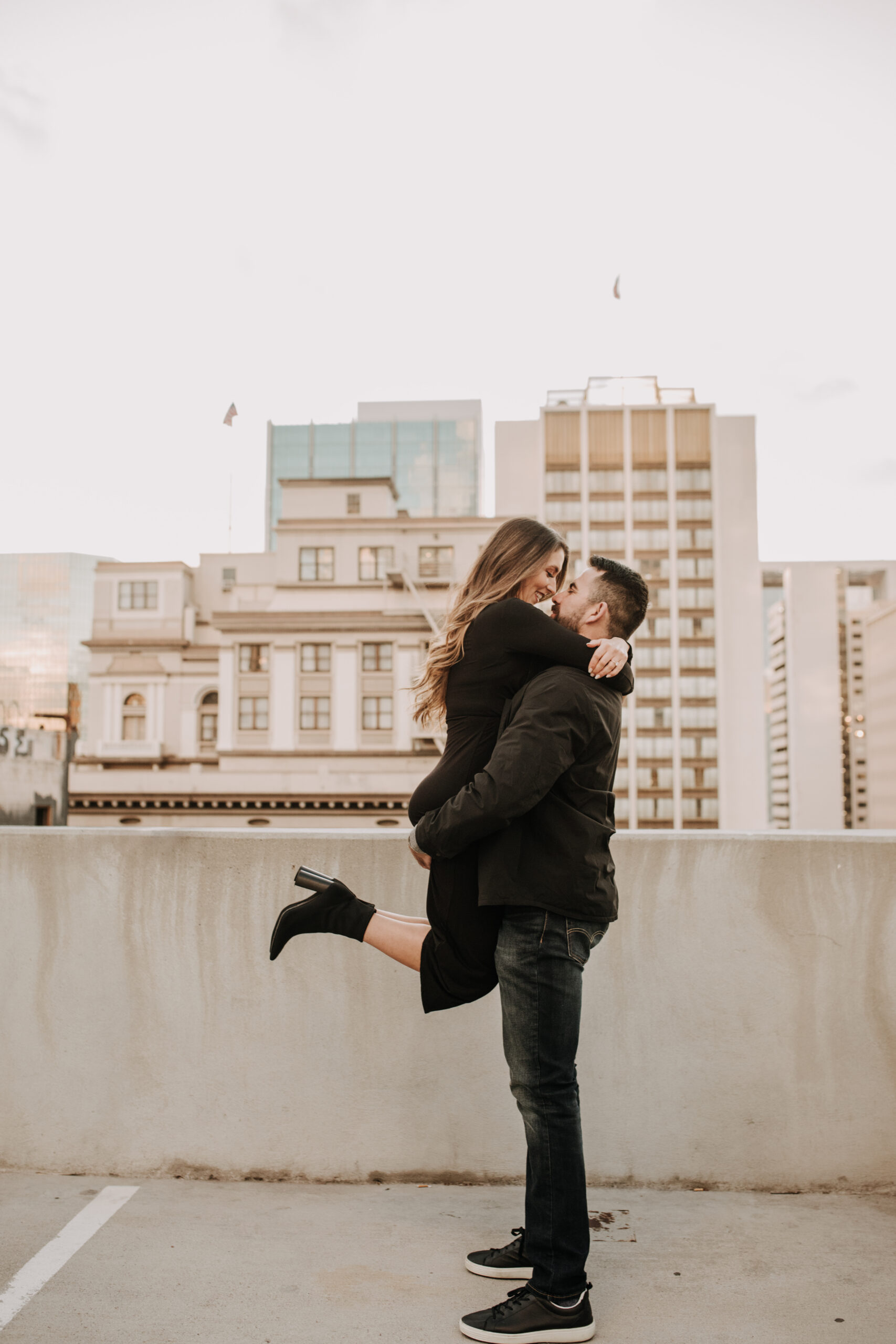 engagement photos outdoor engagement photos downtown city photos San Diego engagement photographer Sabrina Kinsella