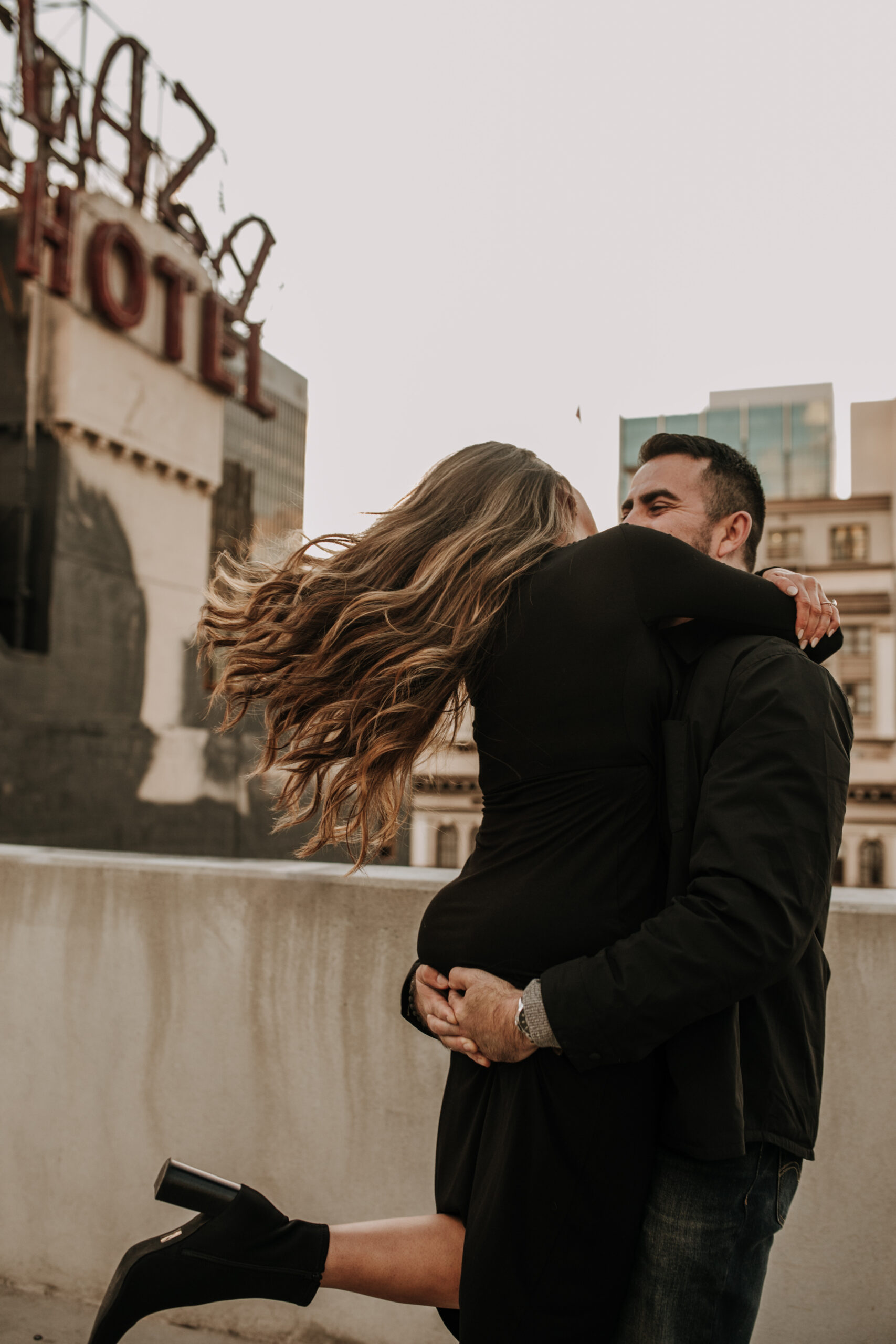 engagement photos outdoor engagement photos downtown city photos San Diego engagement photographer Sabrina Kinsella