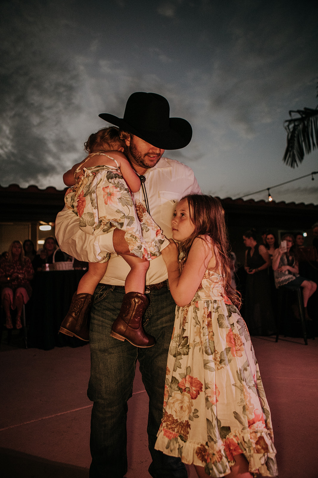 outdoor wedding backyard wedding wedding dress wedding florals western wedding rustic wedding small intimate backyard wedding bride and groom marriage just married wedding party wedding reception photos wedding photography wedding photographer San Diego wedding photographer sabrina kinsella