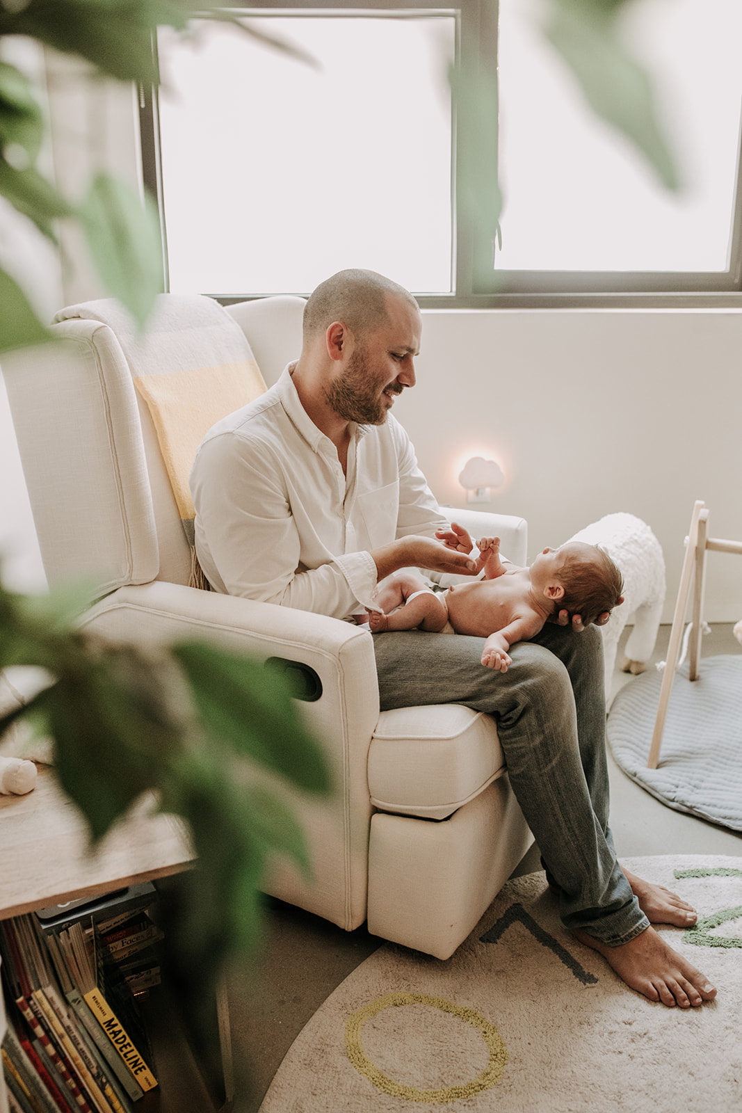 in home newborn photos newborn baby infant family photos in home family session San Diego family photographer Sabrina Kinsella