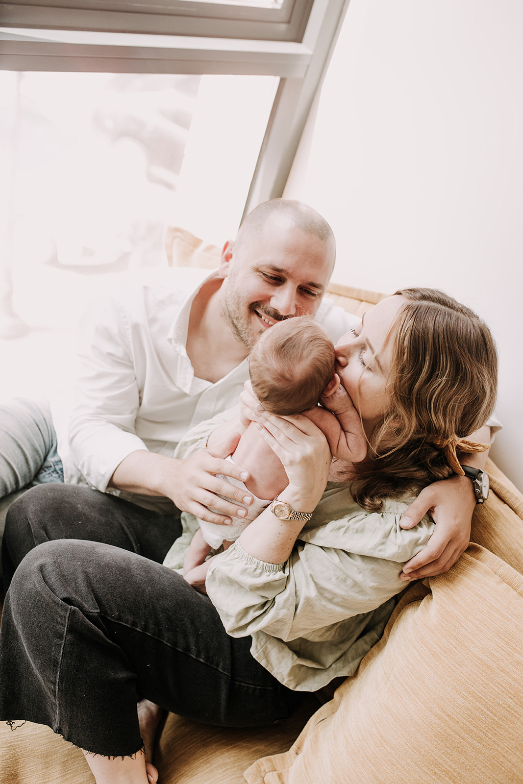 in home newborn photos newborn baby infant family photos in home family session San Diego family photographer Sabrina Kinsella