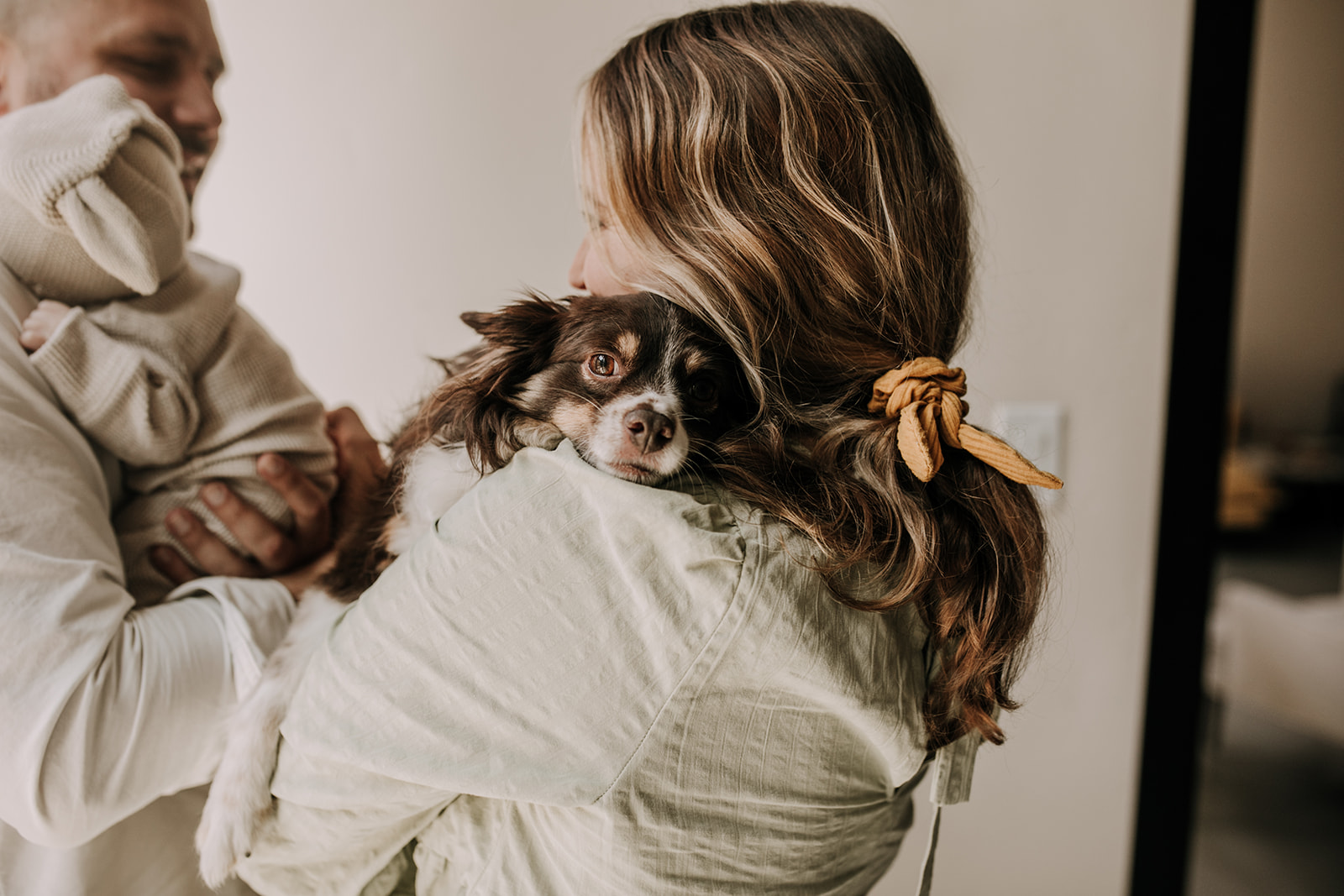 in home newborn photos newborn baby infant family photos in home family session San Diego family photographer Sabrina Kinsella