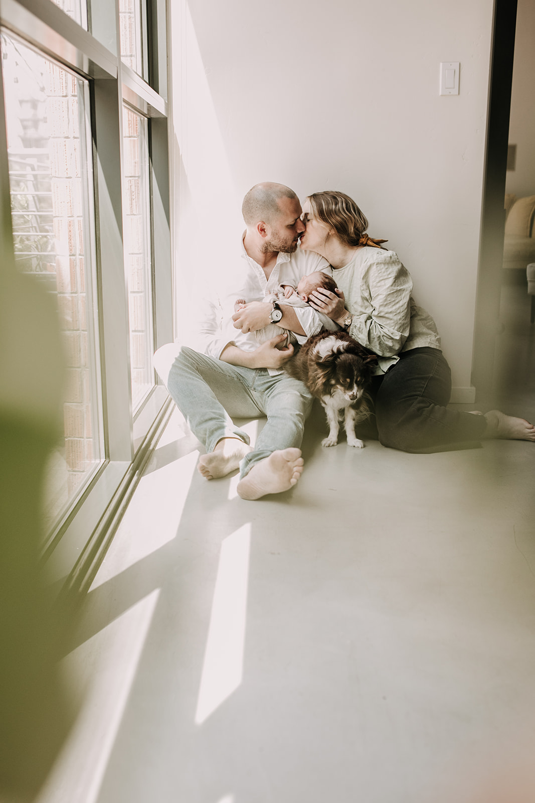 in home newborn photos newborn baby infant family photos in home family session San Diego family photographer Sabrina Kinsella