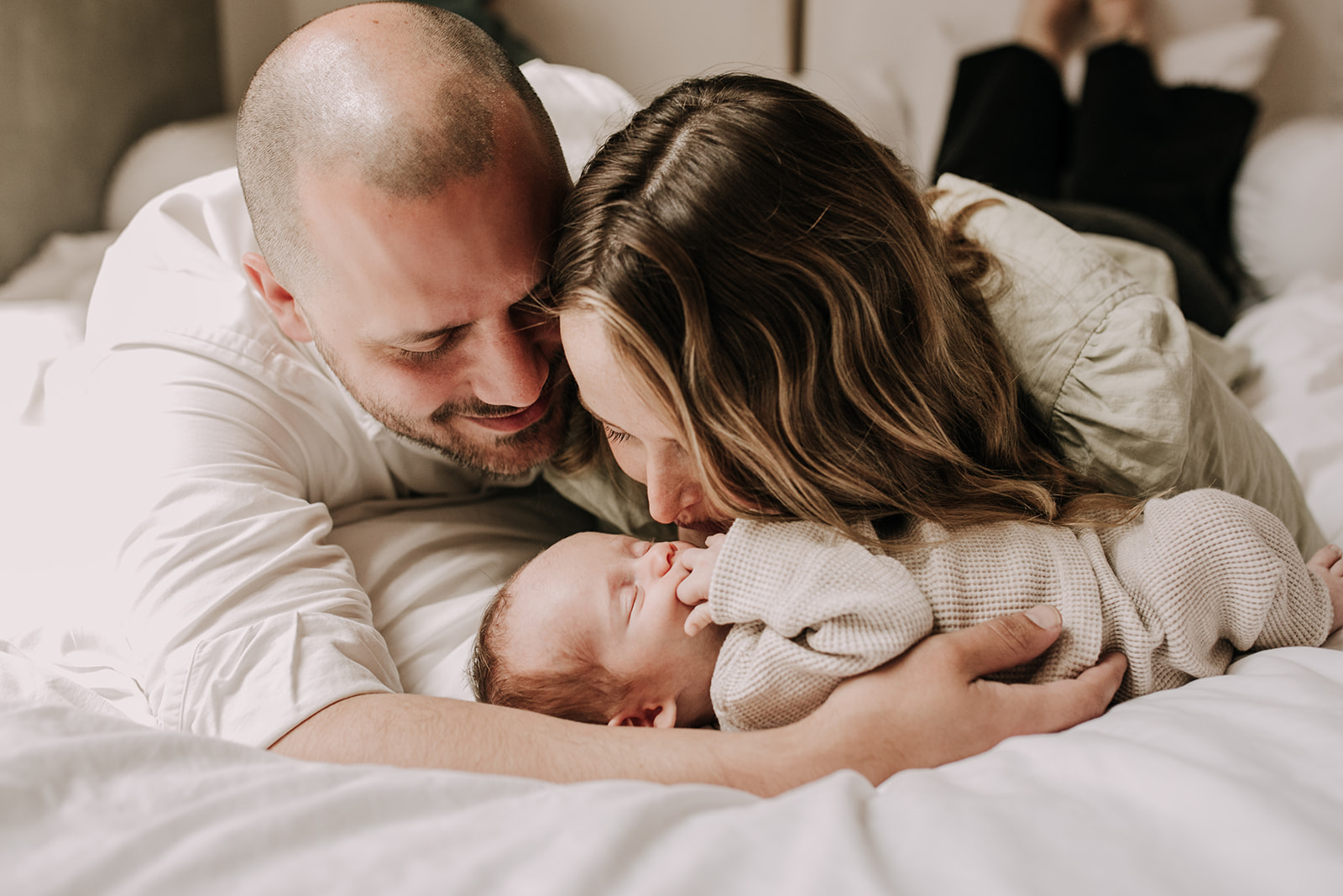 in home newborn photos newborn baby infant family photos in home family session San Diego family photographer Sabrina Kinsella