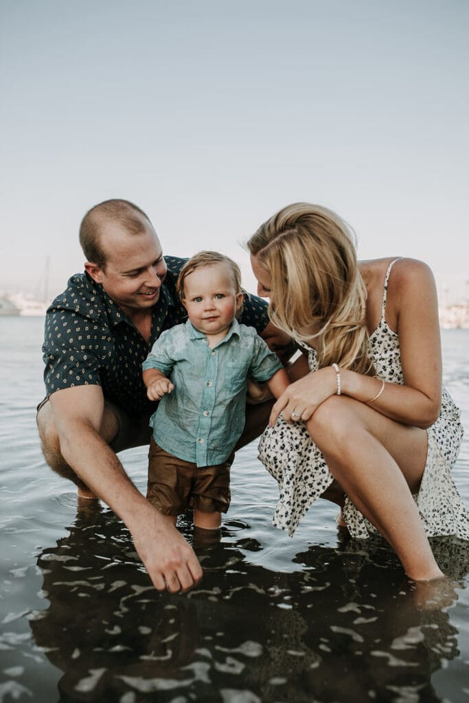 outdoor family session beach session in the water family photos summer photos family photo inspo San Diego family photographer Sabrina Kinsella sabrinalynnphoto