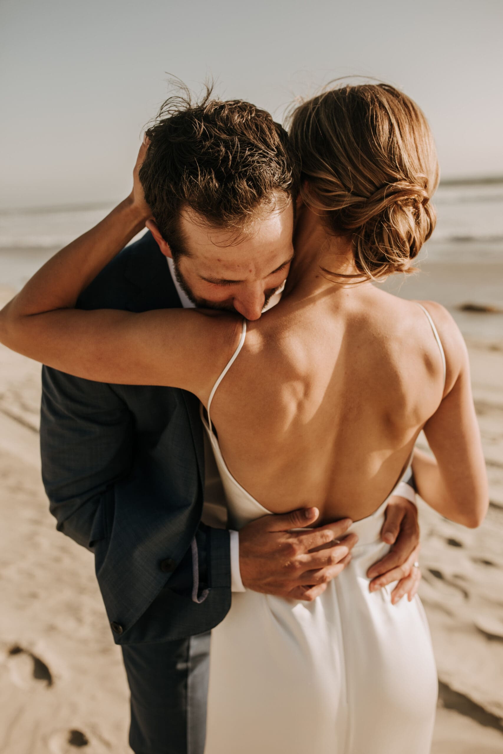 beach wedding Coronado cays outdoor beach wedding wedding dress wedding florals wedding party bride and groom marriage San Diego wedding photographer Sabrina kinsella Sabrina kinsella