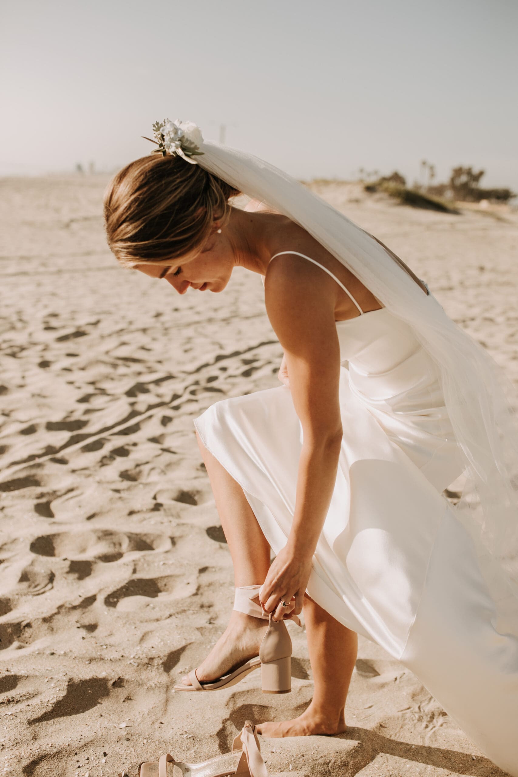 beach wedding Coronado cays outdoor beach wedding wedding dress wedding florals wedding party bride and groom marriage San Diego wedding photographer Sabrina kinsella Sabrina kinsella