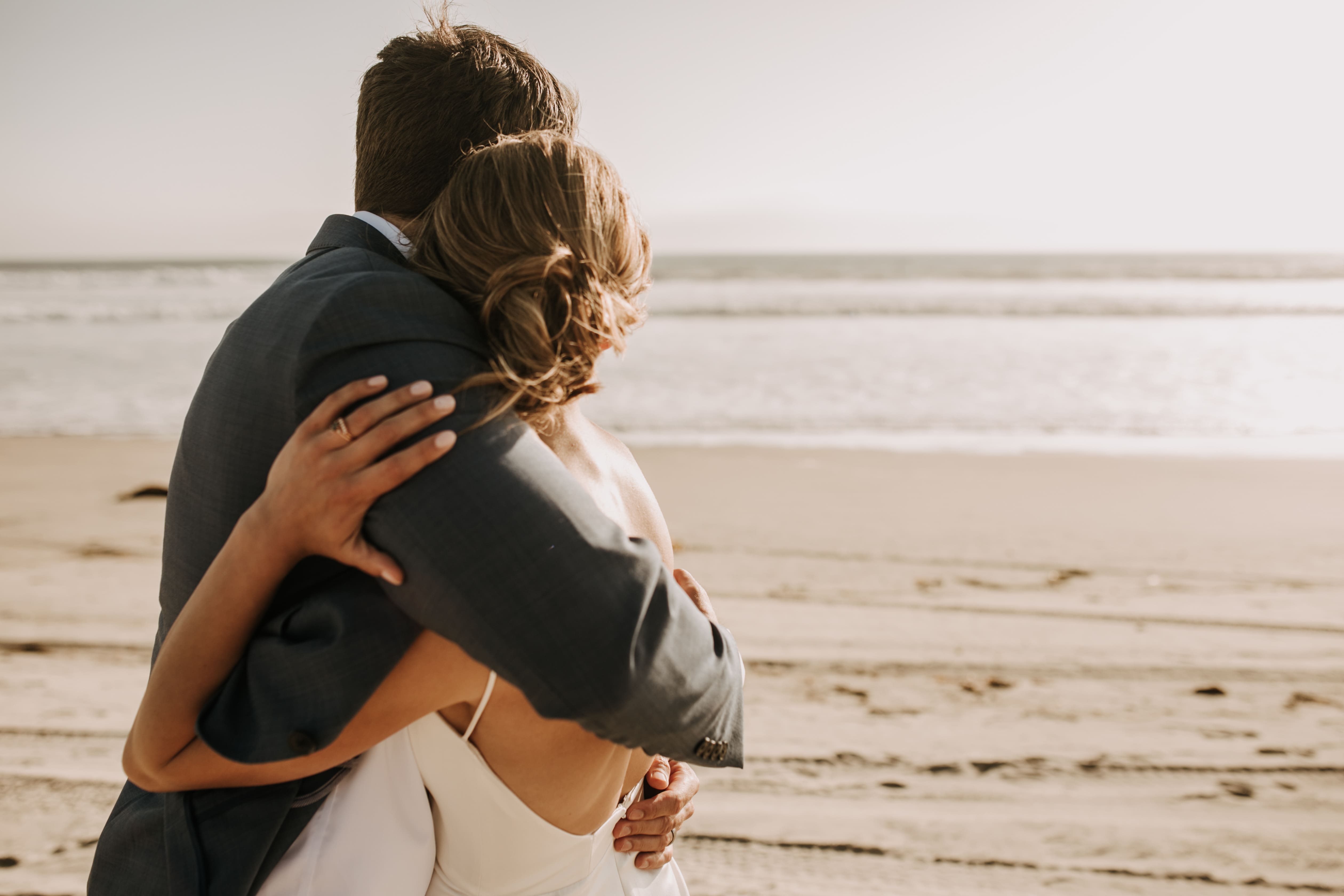 beach wedding Coronado cays outdoor beach wedding wedding dress wedding florals wedding party bride and groom marriage San Diego wedding photographer Sabrina kinsella Sabrina kinsella 