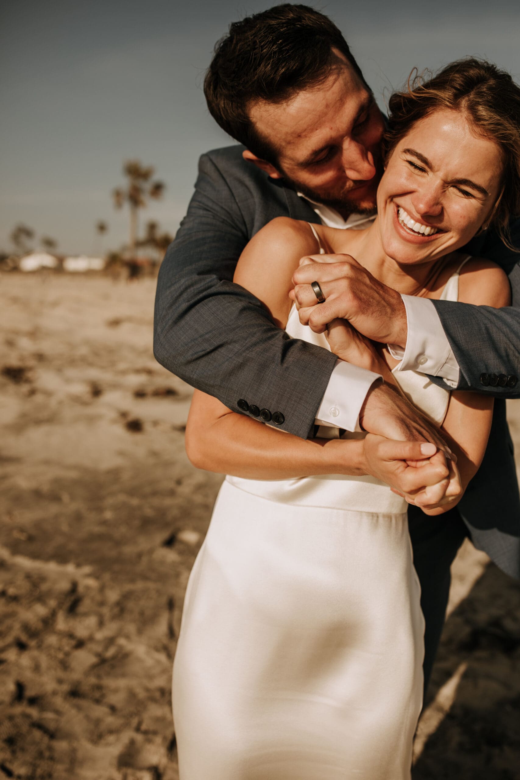 beach wedding Coronado cays outdoor beach wedding wedding dress wedding florals wedding party bride and groom marriage San Diego wedding photographer Sabrina kinsella Sabrina kinsella