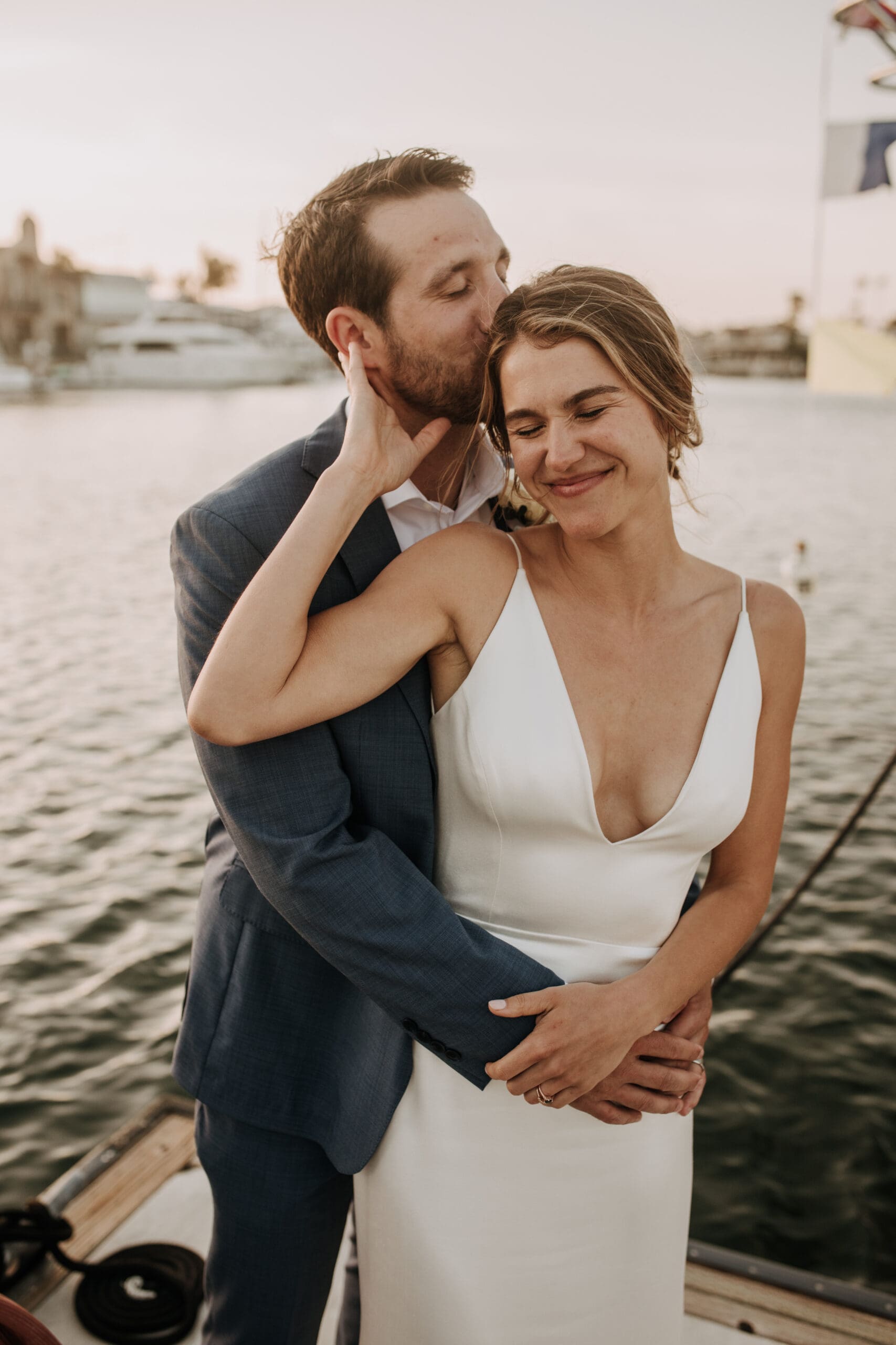 beach wedding Coronado cays outdoor beach wedding wedding dress wedding florals wedding party bride and groom marriage San Diego wedding photographer Sabrina kinsella Sabrina kinsella