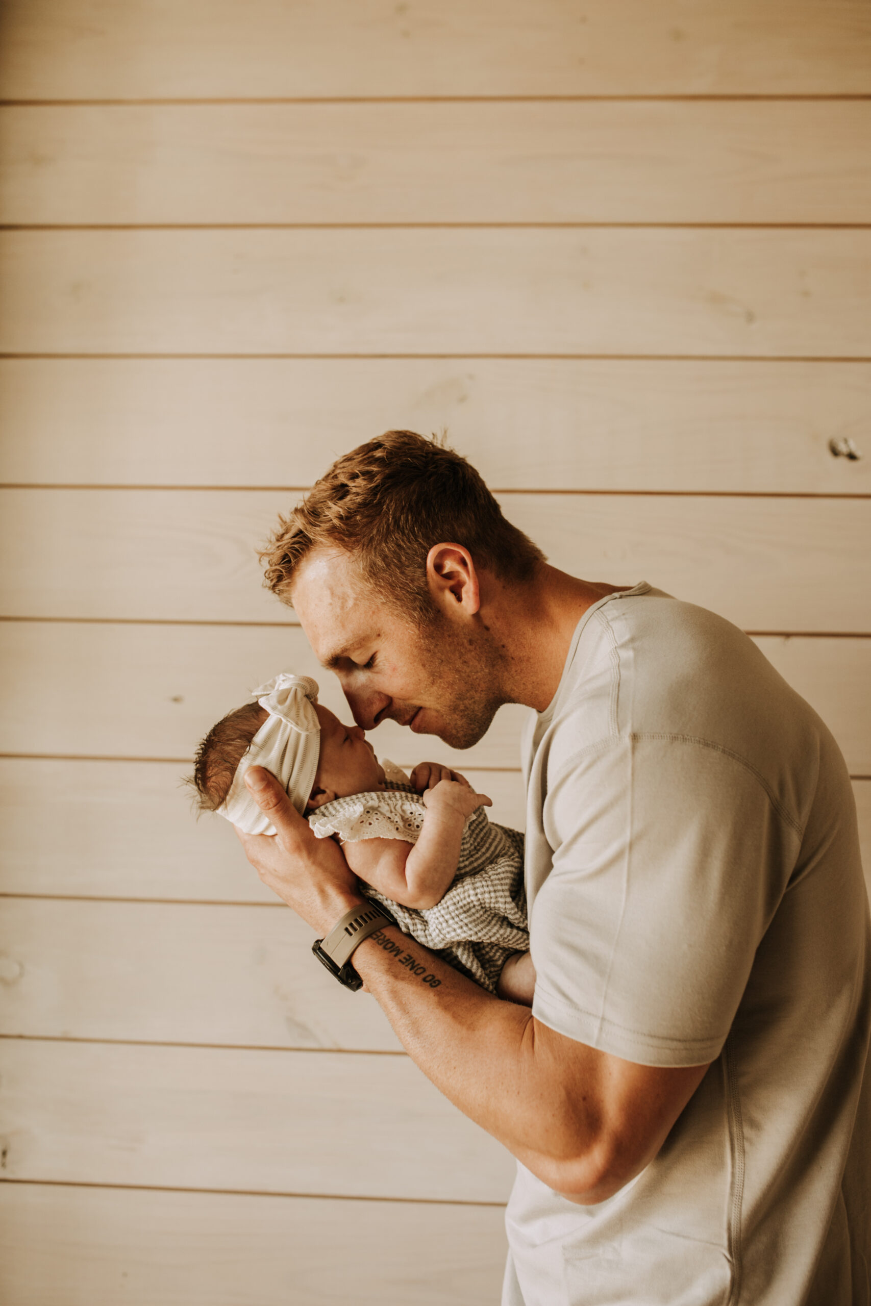 in home newborn session warm in home family photos