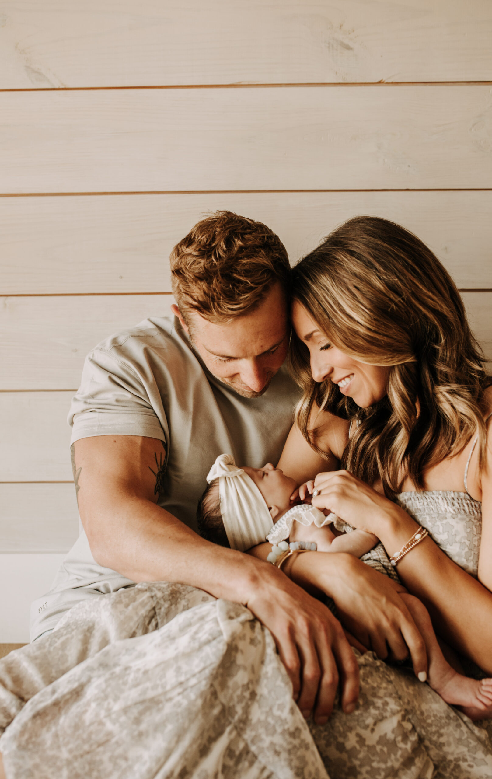 in home newborn session warm in home family photos