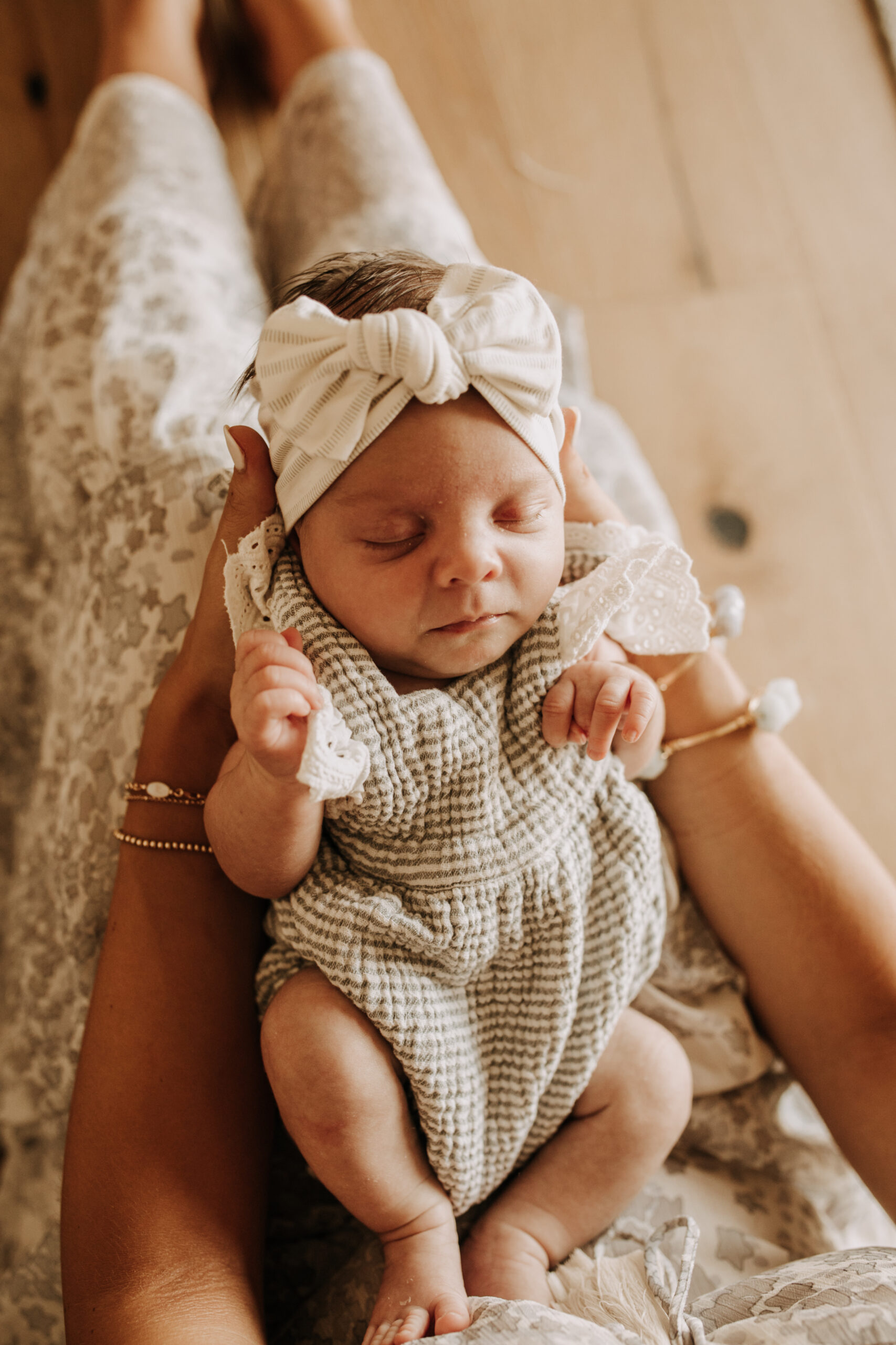 in home newborn session warm in home family photos