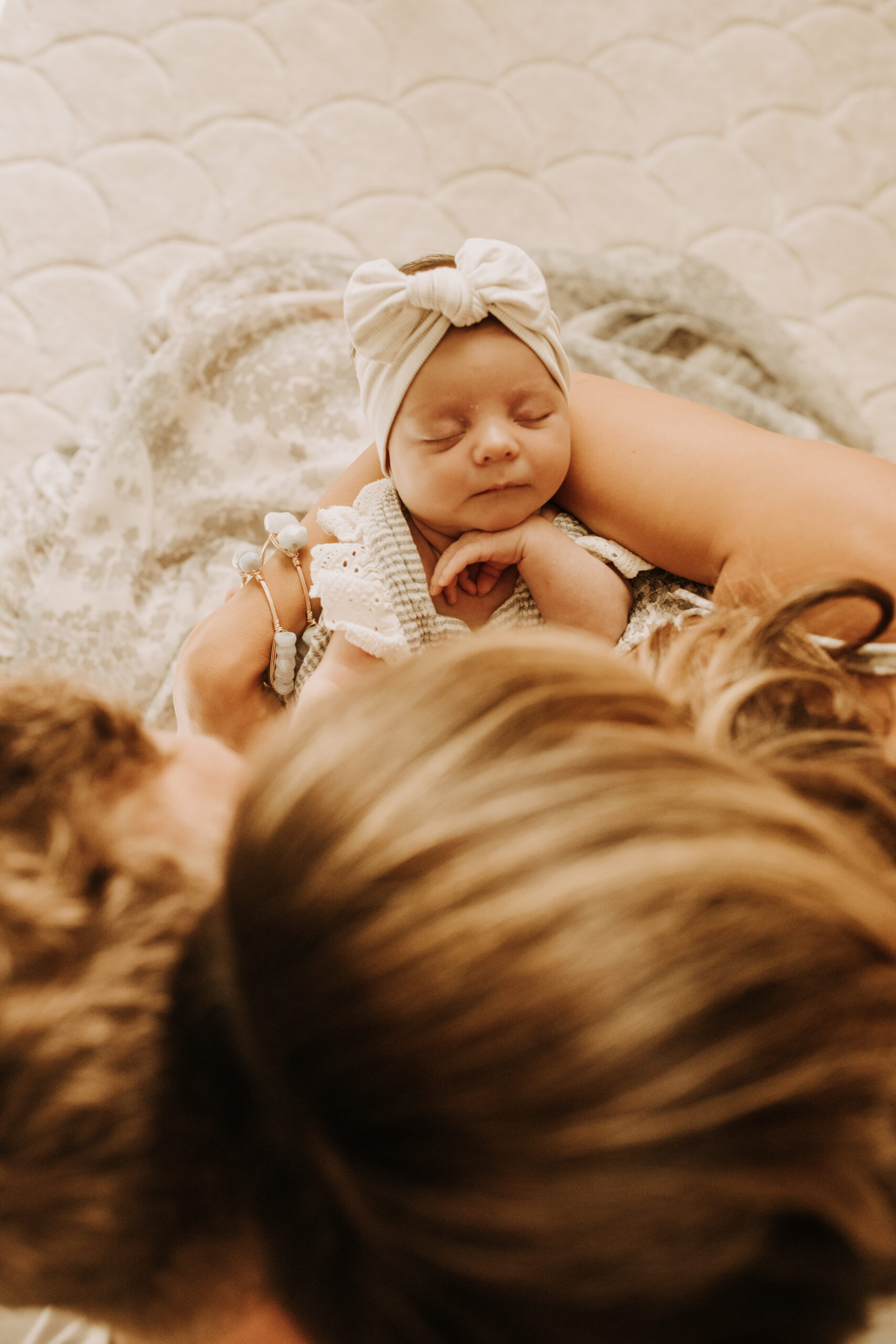 in home newborn session warm in home family photos