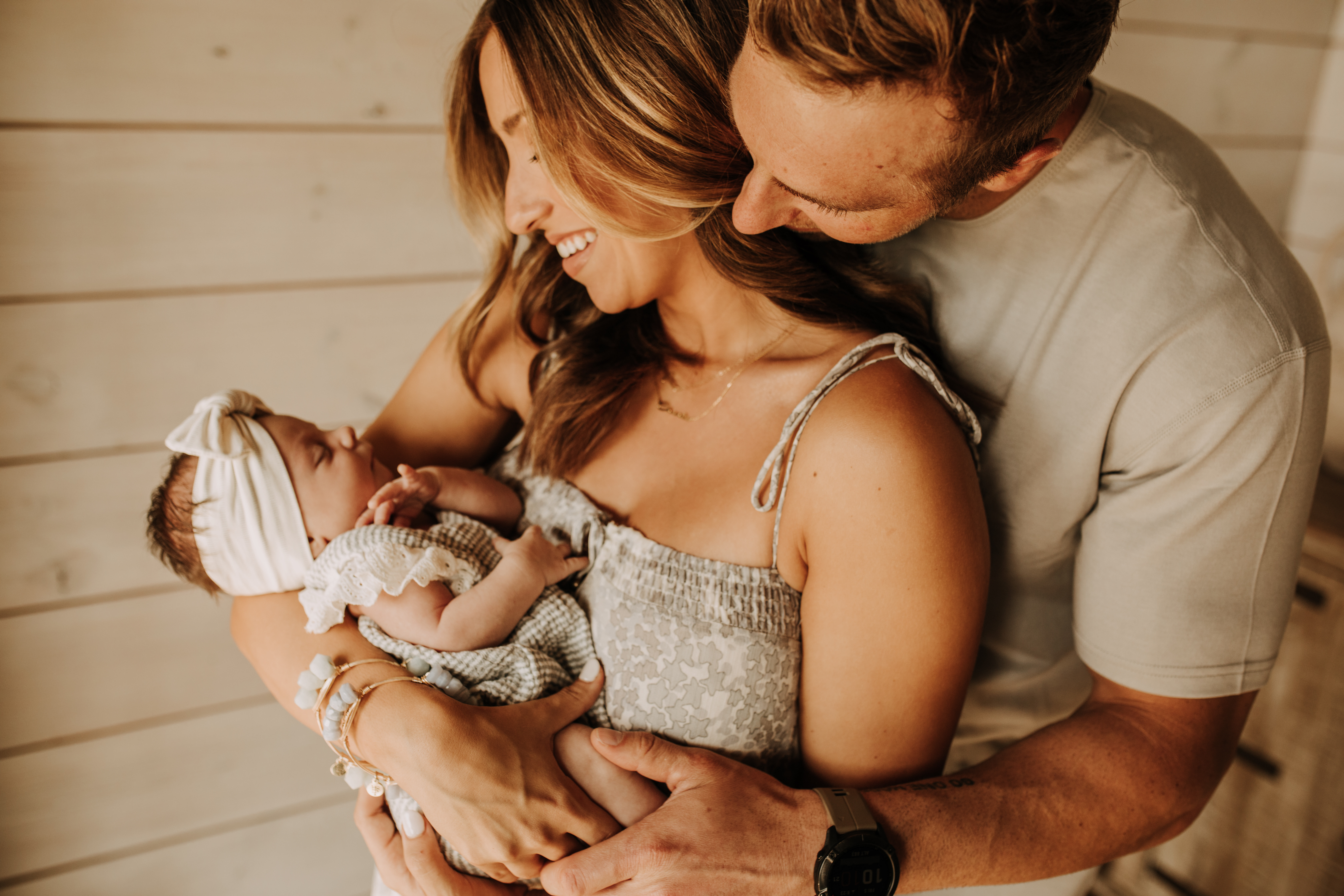 in home newborn session warm in home family photos 