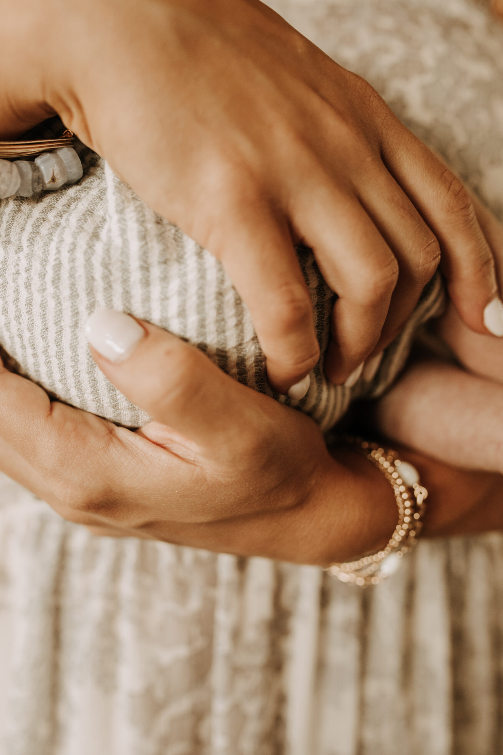 in home newborn session warm in home family photos