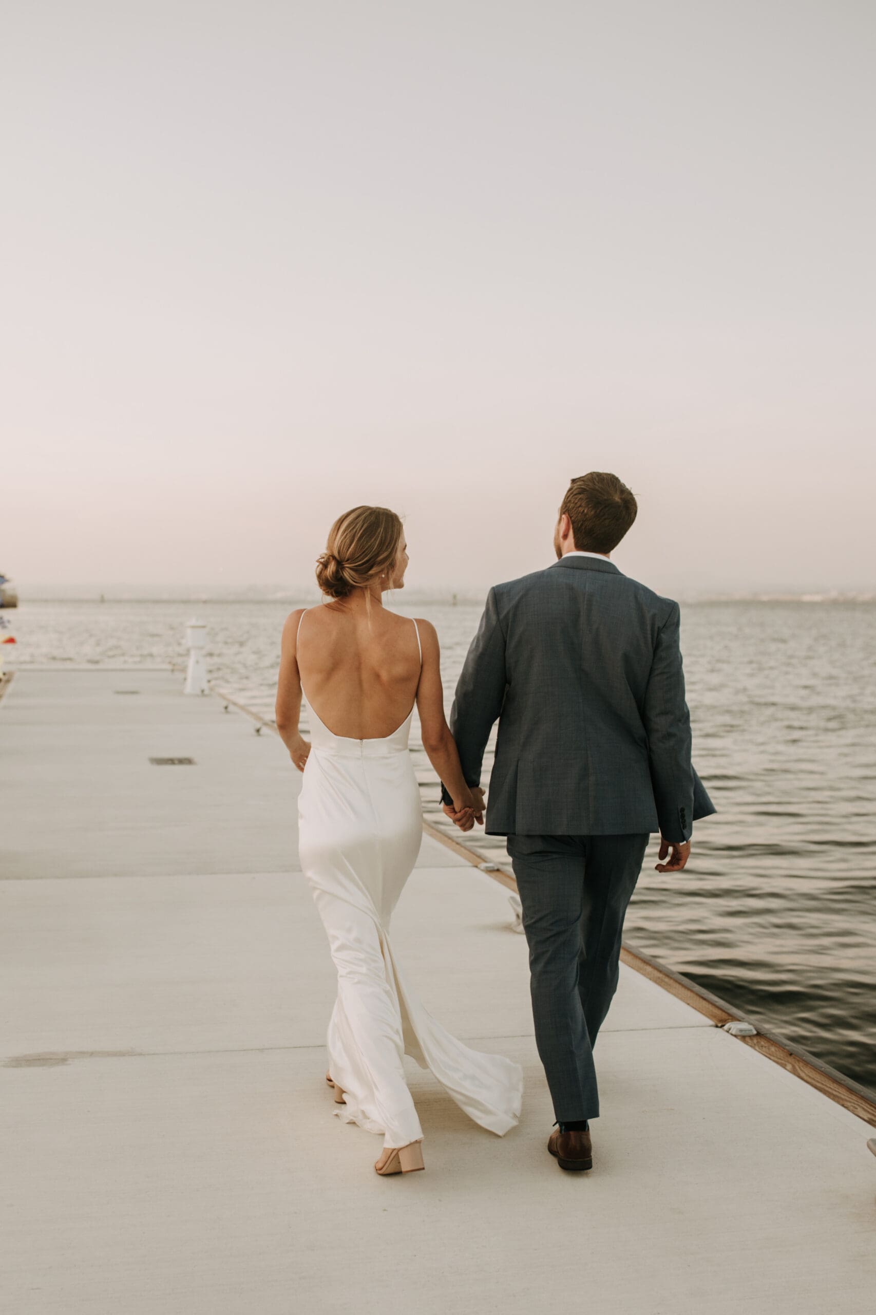 beach wedding Coronado cays outdoor beach wedding wedding dress wedding florals wedding party bride and groom marriage San Diego wedding photographer Sabrina kinsella Sabrina kinsella