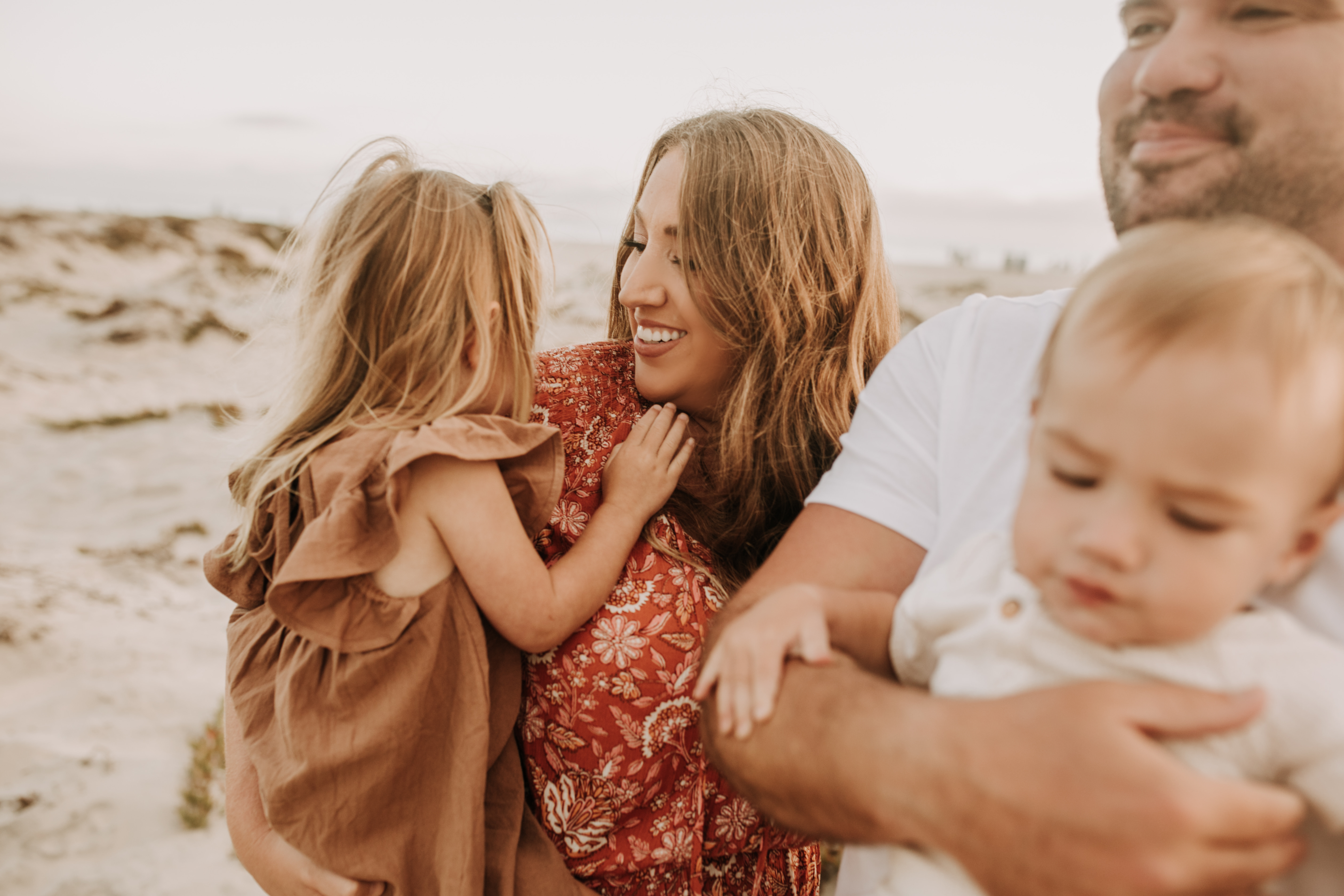 beach family photos outdoor family photos beach golden hour sunset photos San Diego family photographer Sabrina kinsella sabrinalynnphoto