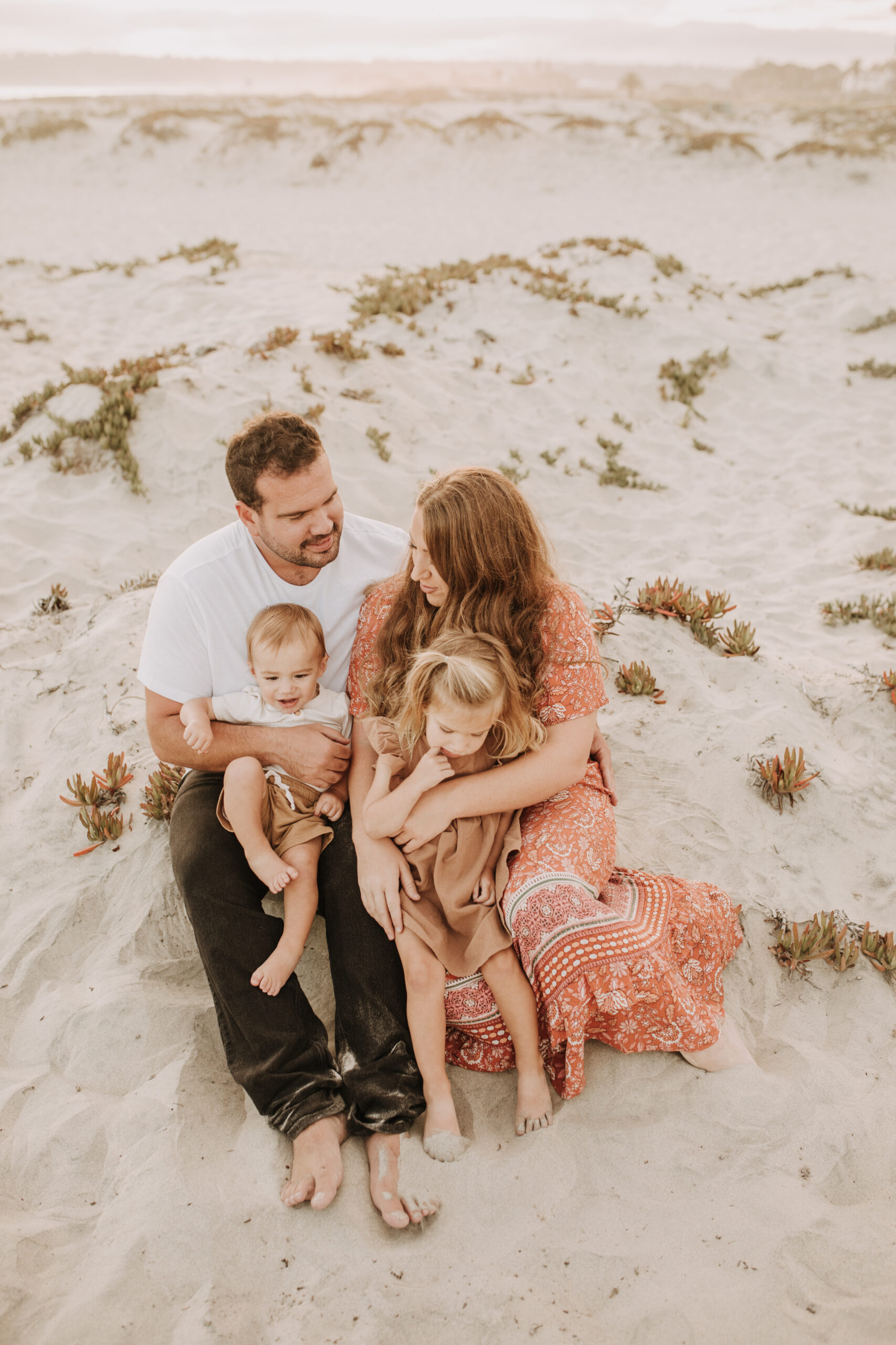 beach family photos outdoor family photos beach golden hour sunset photos San Diego family photographer Sabrina kinsella sabrinalynnphoto