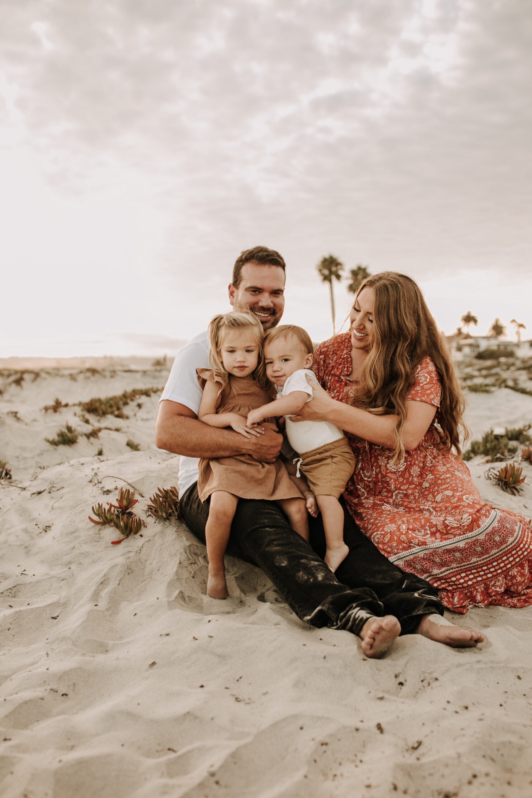 beach family photos outdoor family photos beach golden hour sunset photos San Diego family photographer Sabrina kinsella sabrinalynnphoto