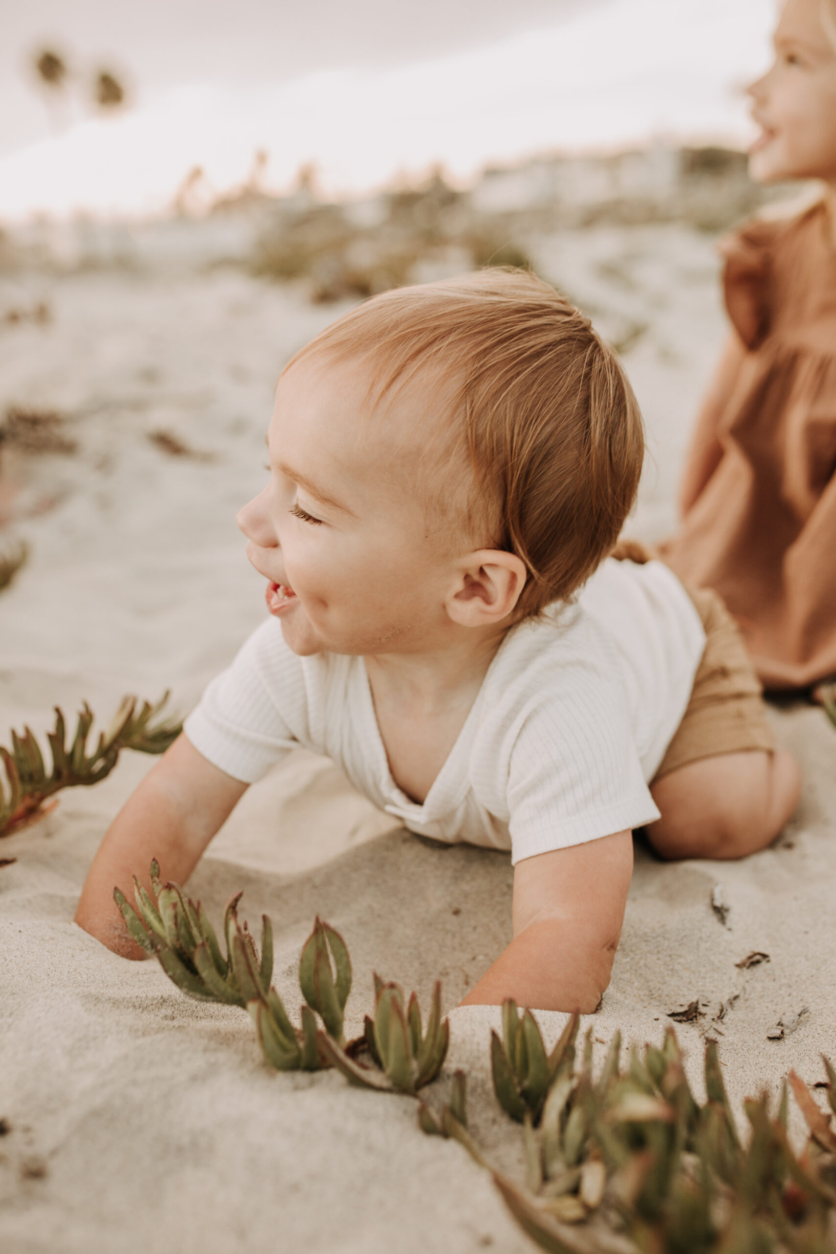 warm family beach session family p photos on the beach San Diego family photographer Sabrina kinsella