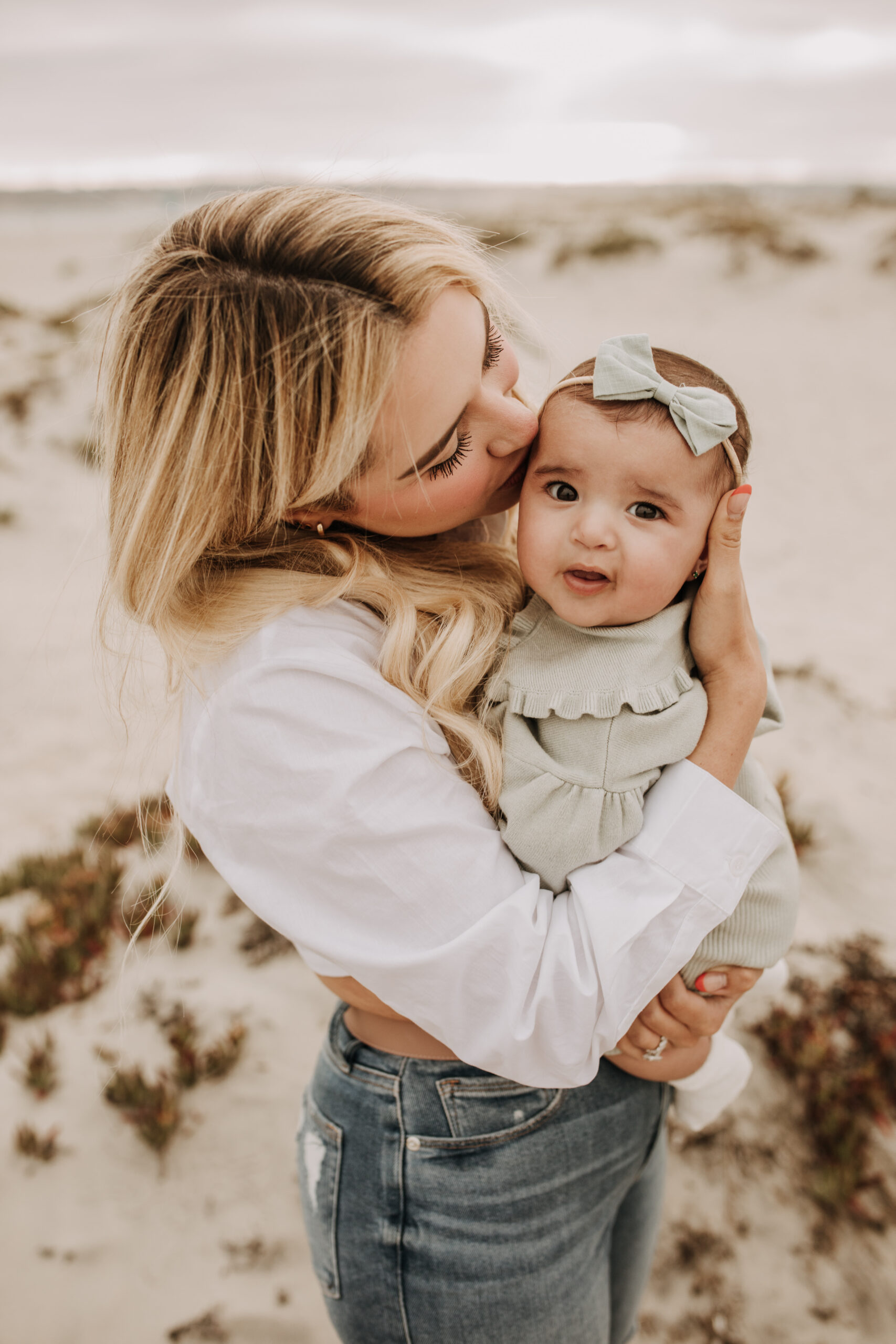 family beach session family photos on beach cloudy day beach family photoshoot San Diego family photographer Sabrina kinsella abrinalynnphoto