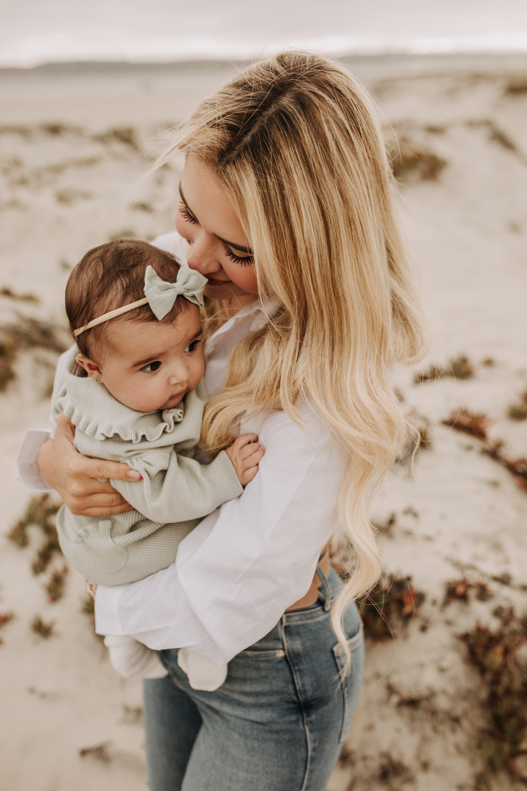 family beach session family photos on beach cloudy day beach family photoshoot San Diego family photographer Sabrina kinsella abrinalynnphoto