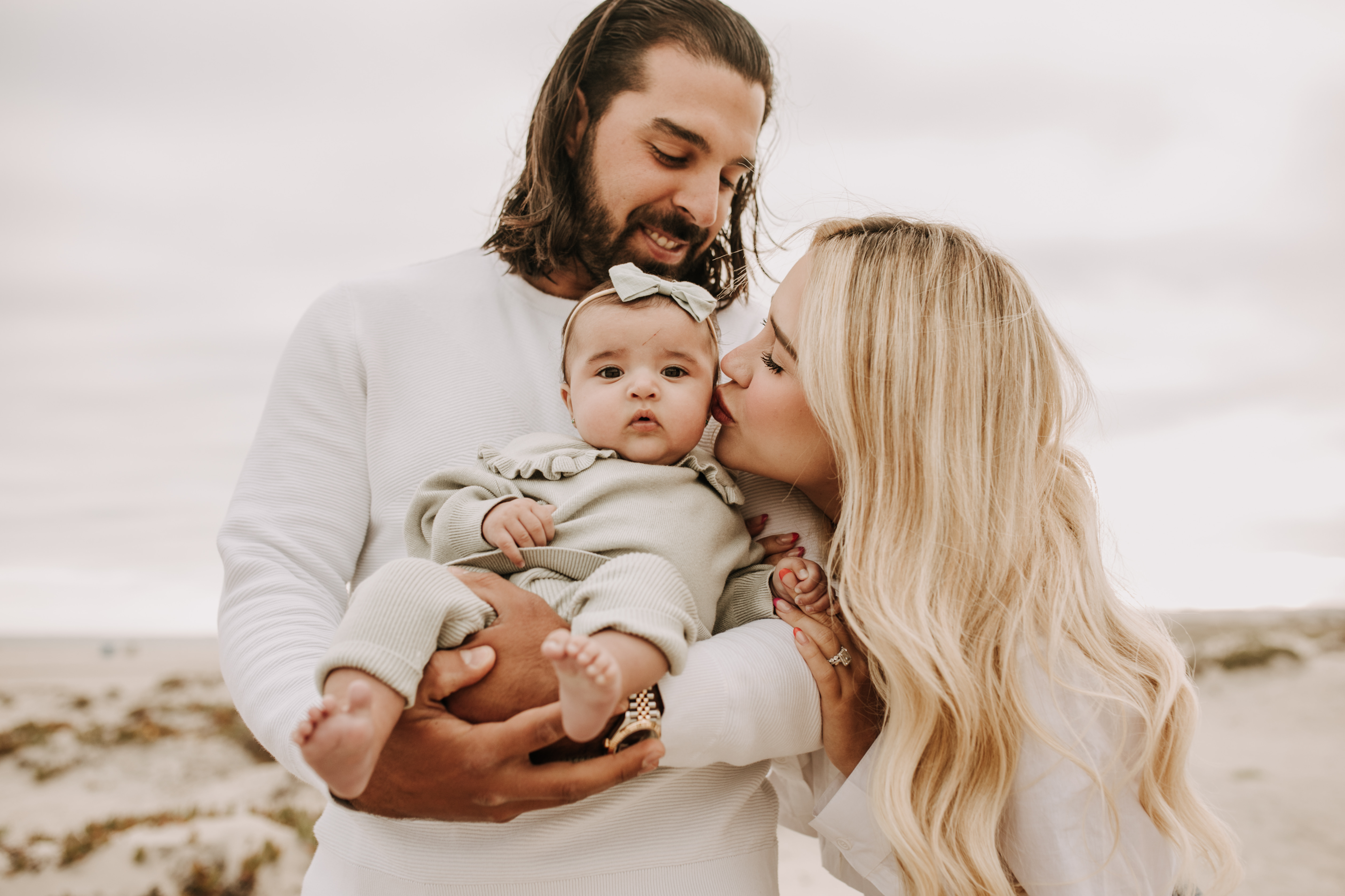 family beach session family photos on beach cloudy day beach family photoshoot San Diego family photographer Sabrina kinsella abrinalynnphoto