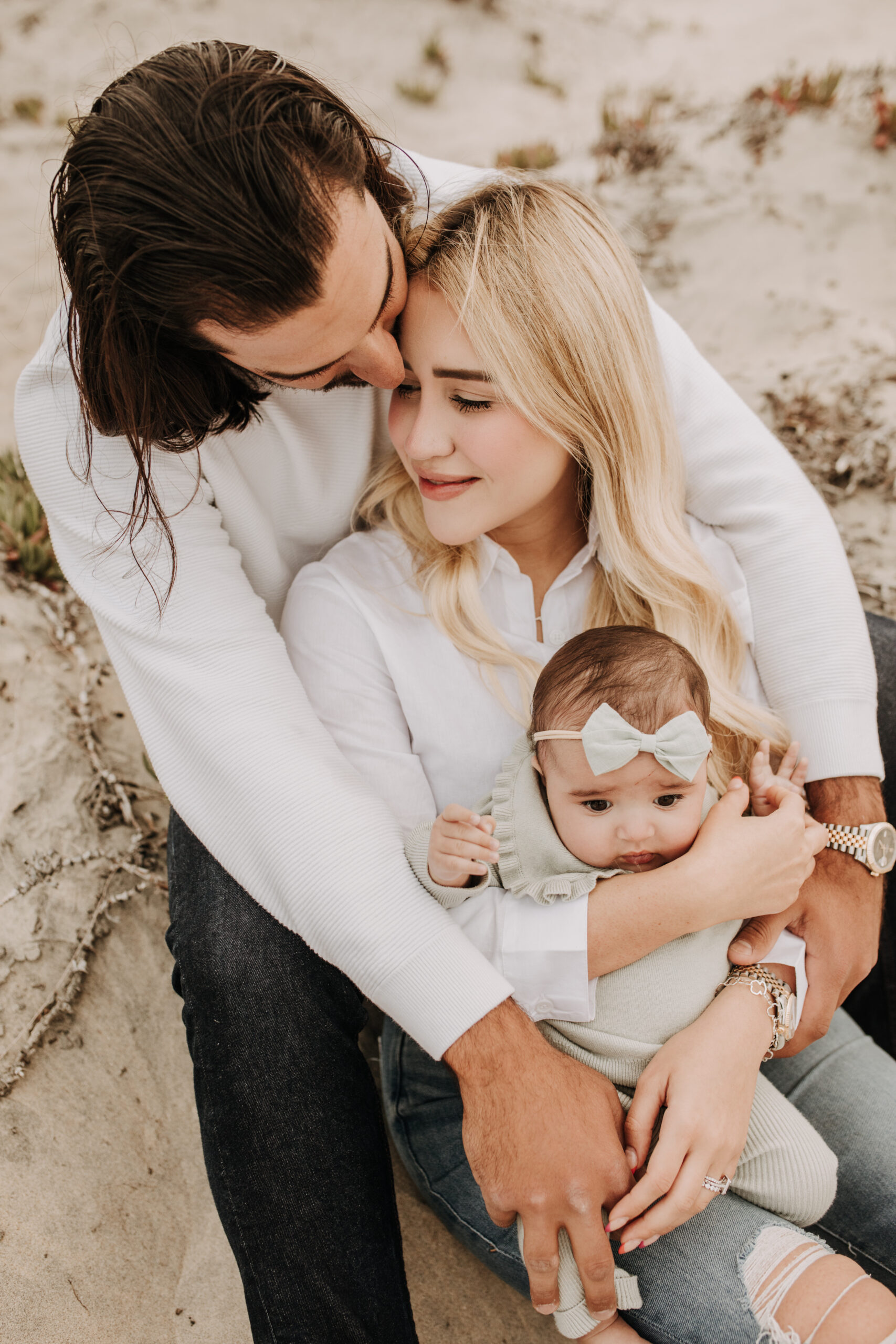 family beach session family photos on beach cloudy day beach family photoshoot San Diego family photographer Sabrina kinsella abrinalynnphoto