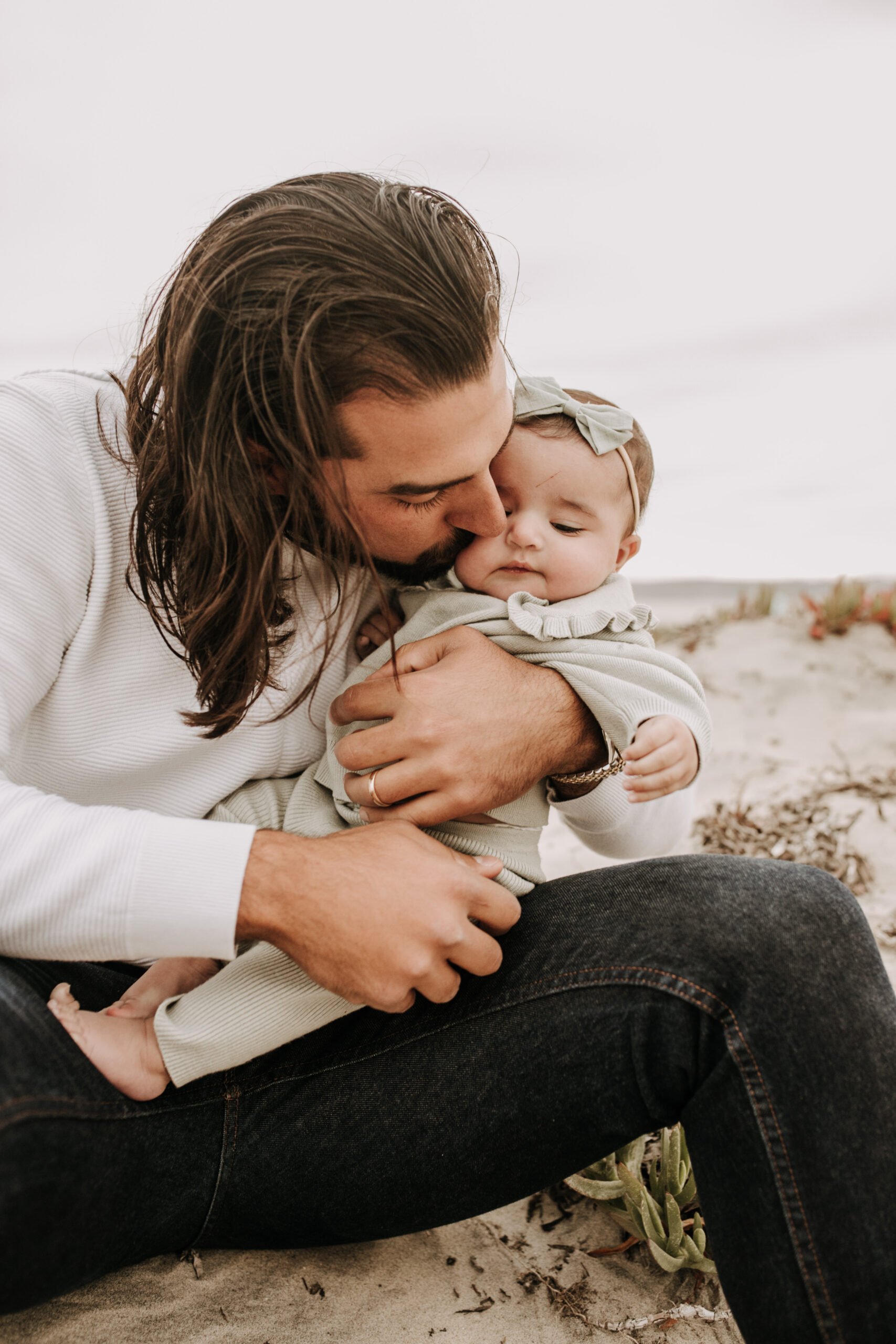 family beach session family photos on beach cloudy day beach family photoshoot San Diego family photographer Sabrina kinsella abrinalynnphoto