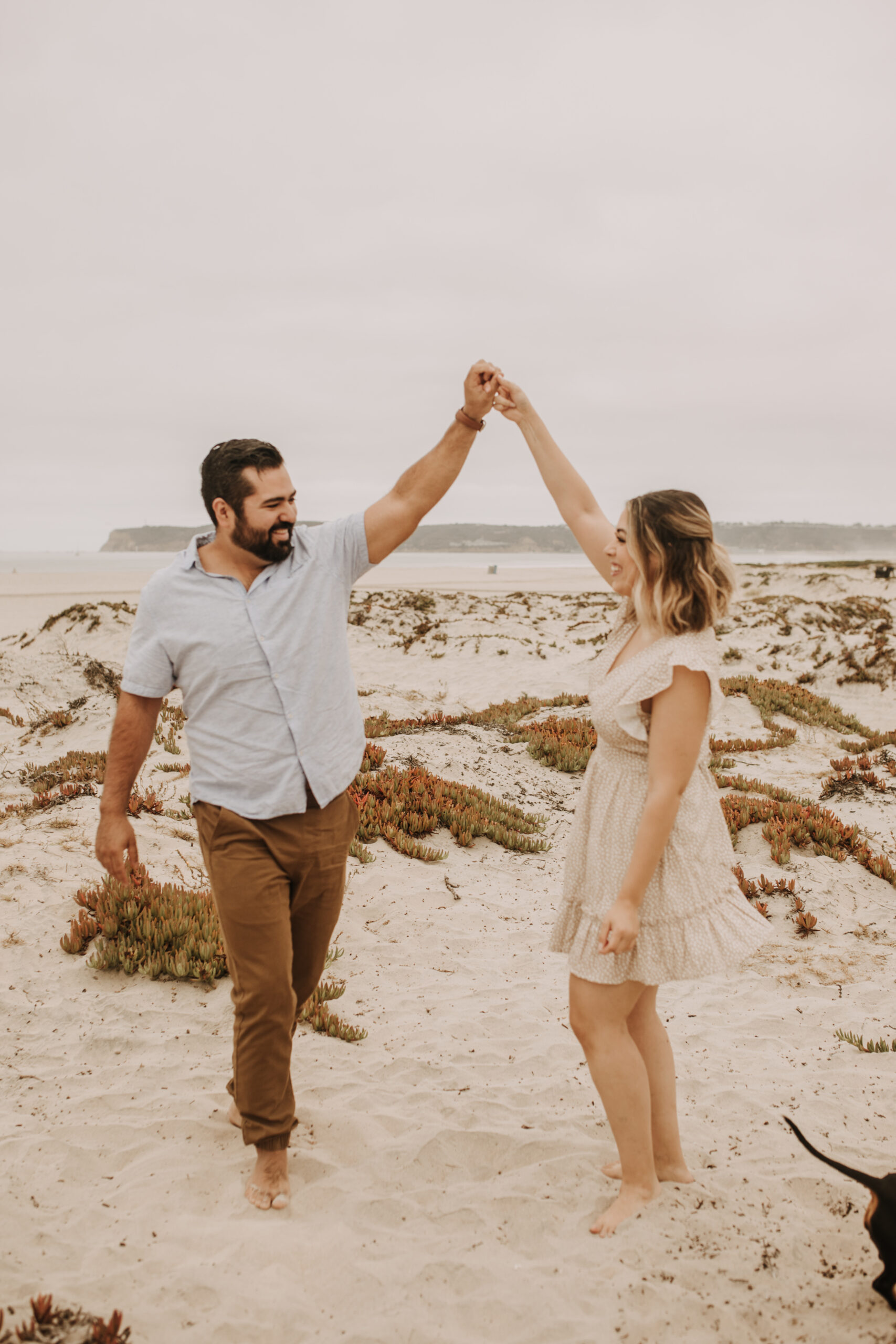 engagement photos San Diego couples photographer surprise proposal engagement couples beach photos romantic beach photos San Diego photographer Sabrina Kinsella