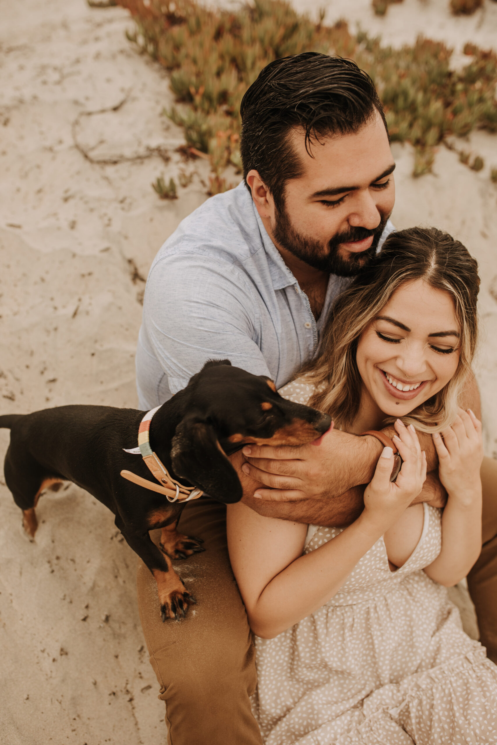 engagement photos San Diego couples photographer surprise proposal engagement couples beach photos romantic beach photos San Diego photographer Sabrina Kinsella