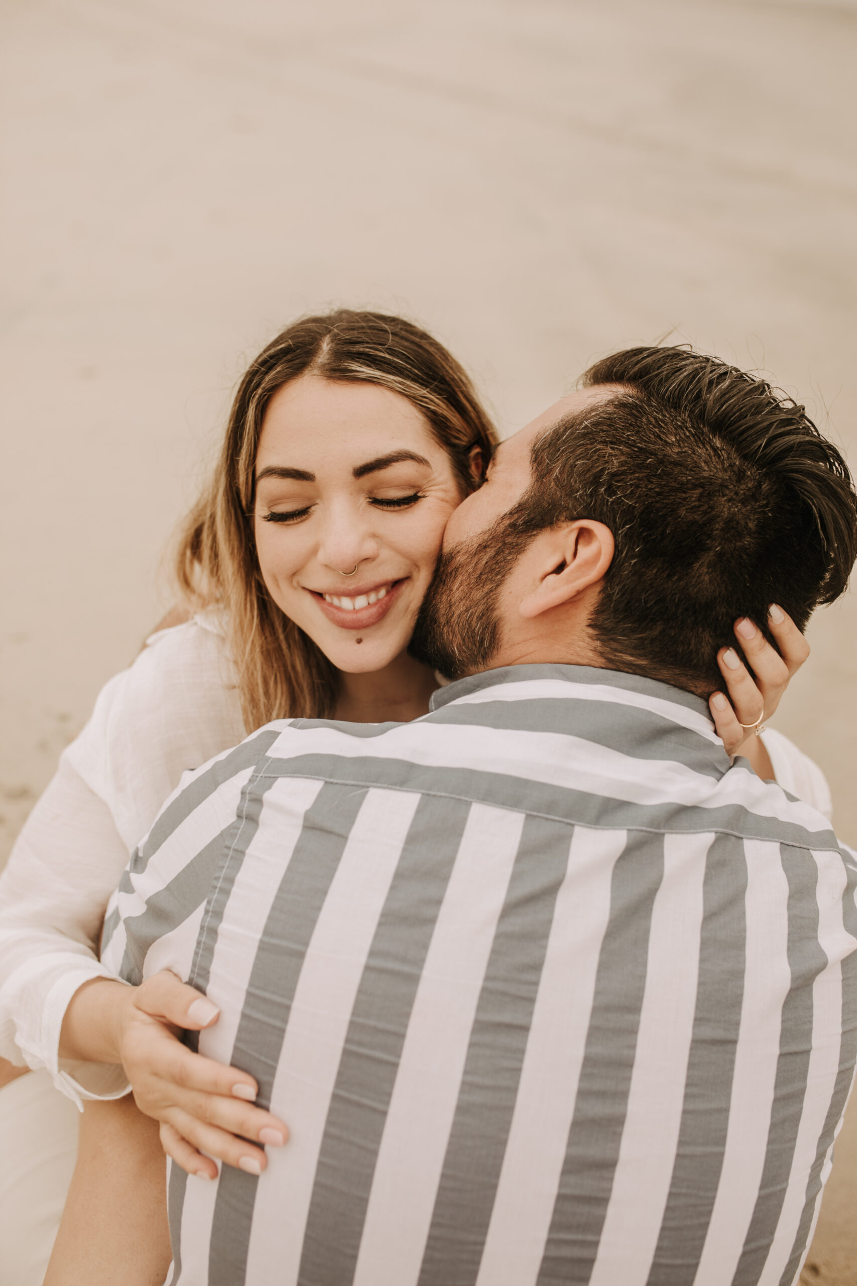 engagement photos San Diego couples photographer surprise proposal engagement couples beach photos romantic beach photos San Diego photographer Sabrina Kinsella