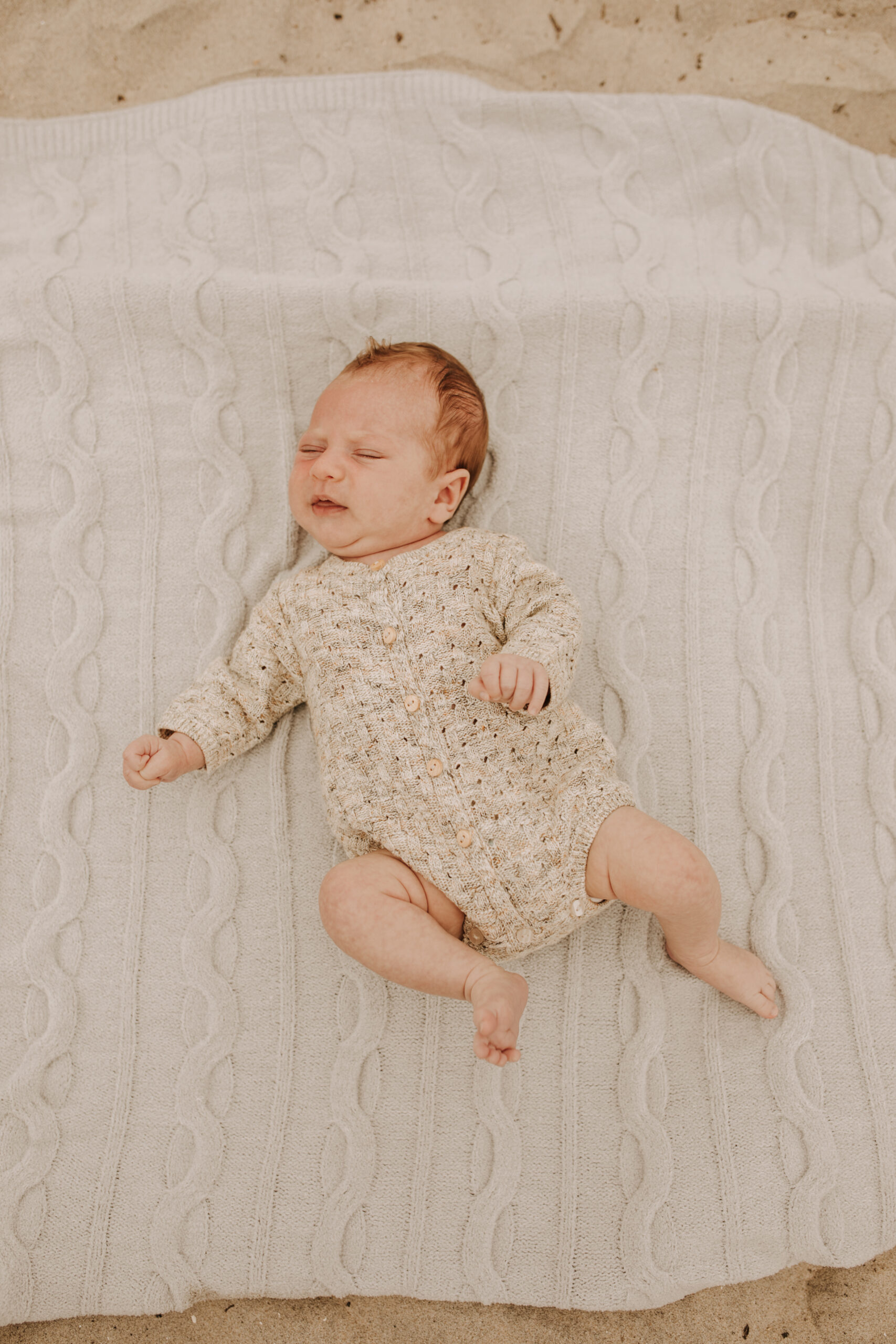 warm toned neutral color outdoor family photos beach day family photos newborn photos infant family cloudy day san digo family photographer Sabrina Kinsella