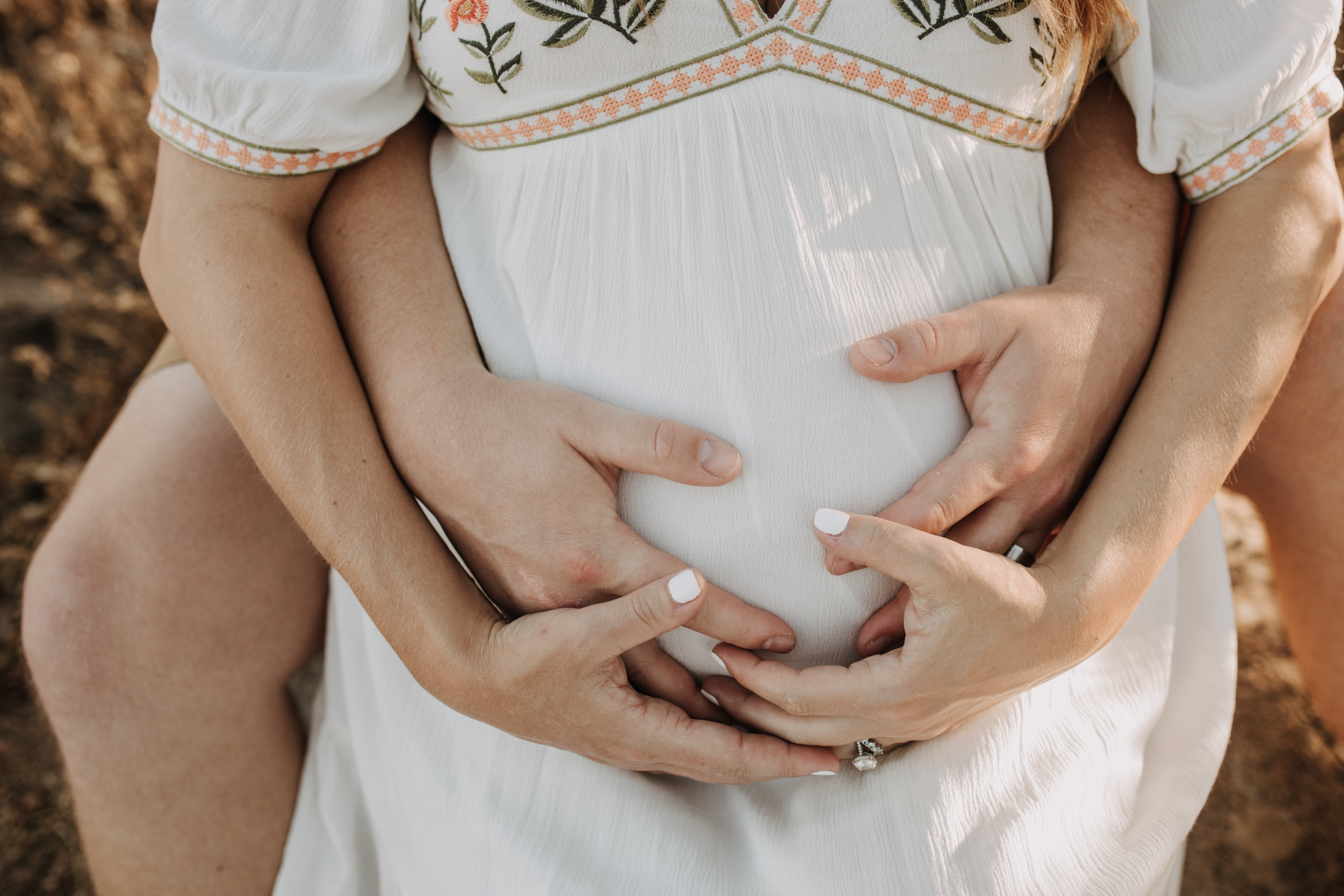 outdoor maternity photos warm and sunny maternity photos couples photos summer field white dress pregnancy San Diego photographer Sabrina kinsella