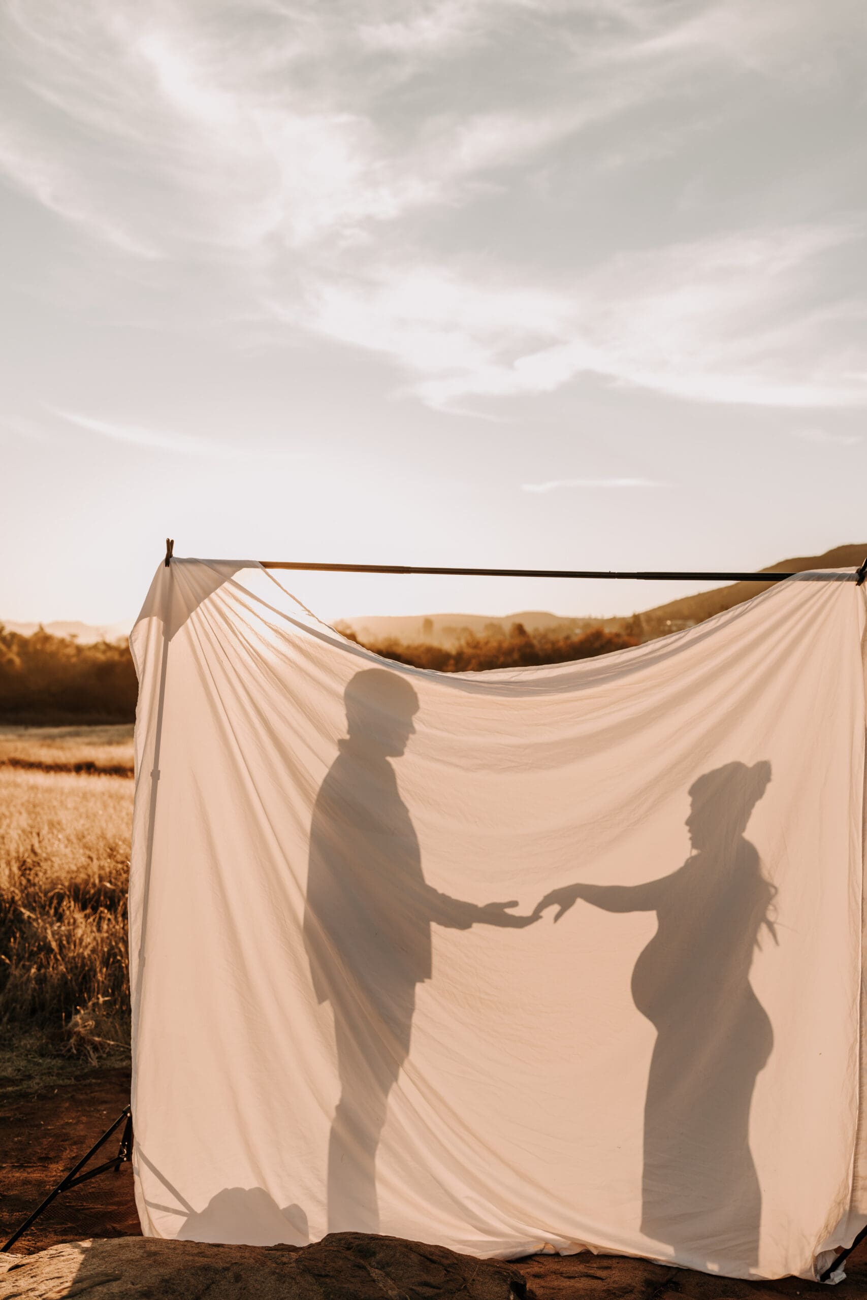 warm outdoor sunrise maternity photos San Diego brown tones backdrop pregnancy San Diego family photographer Sabrina kinsella