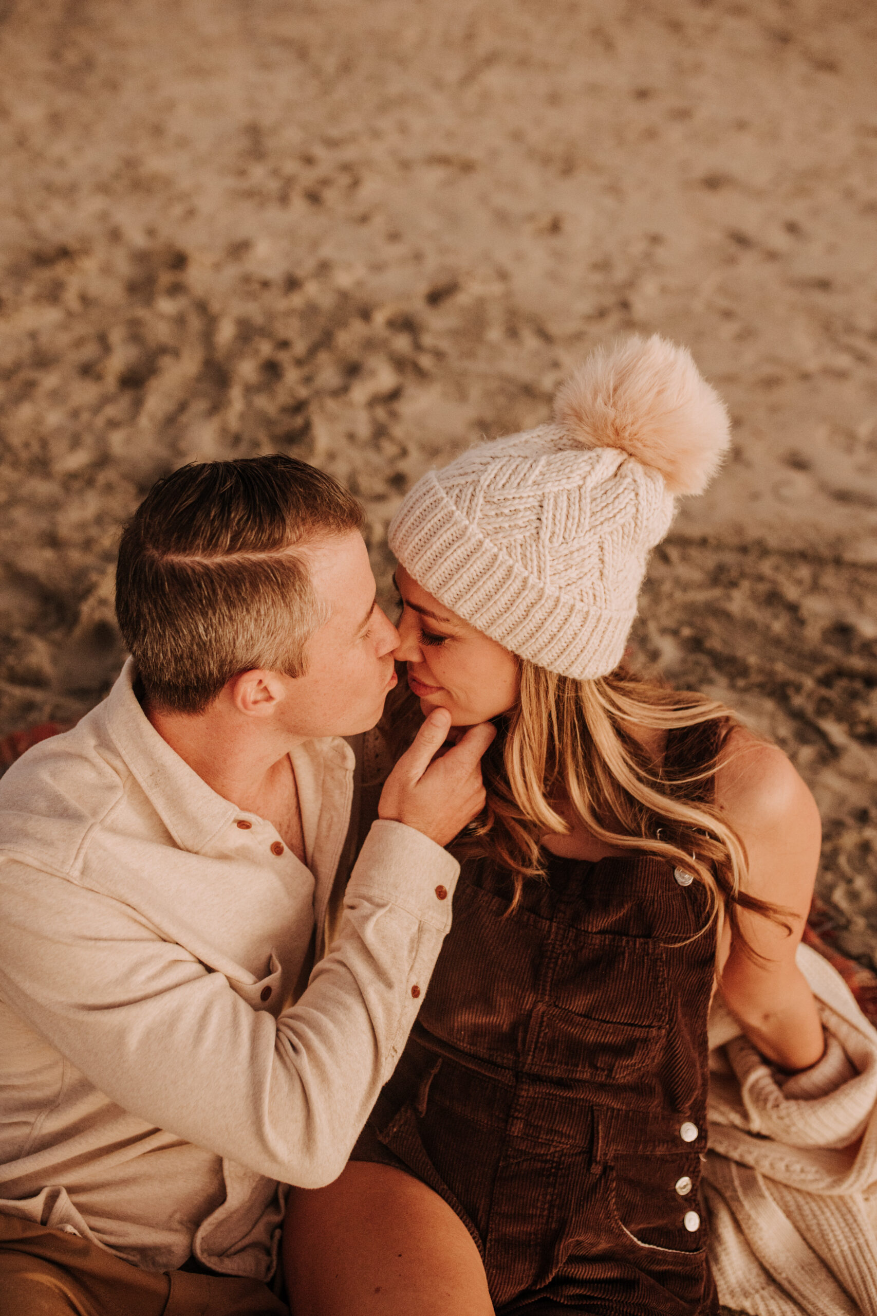 San Diego family photos warm sunset beach photos family of four candid family moments golden hour light beach San Diego family photographer Sabrina Kinsella