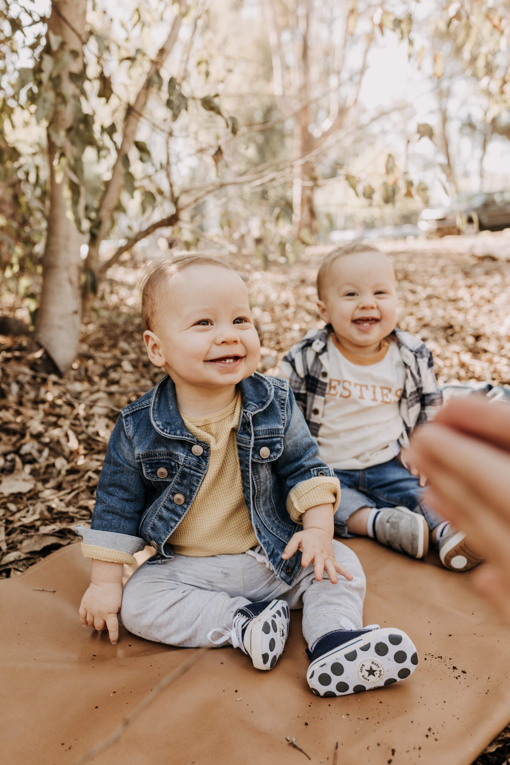 warm fall photos family photos soft morning light family of four twins candid family photos San Diego family photographer Sabrina kinsella sabrinalynnphot