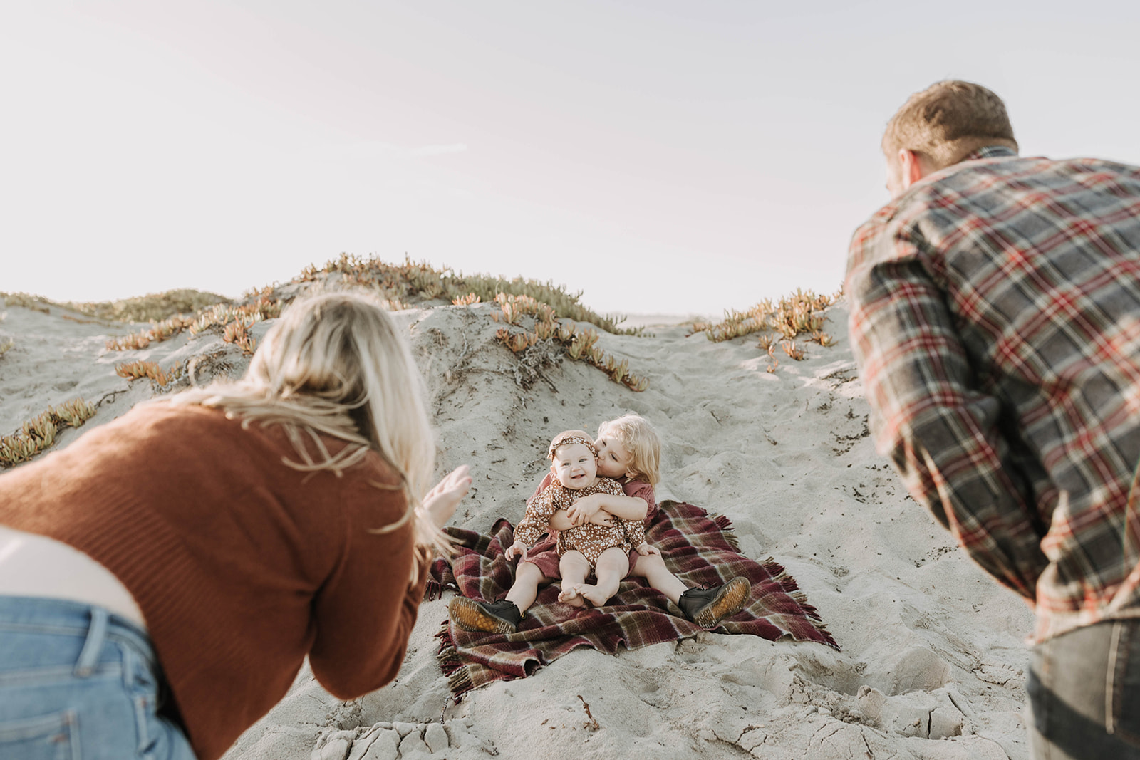 playful San Diego beach photoshoot